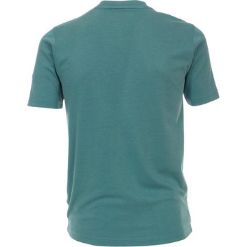 CASAMODA Langarm-Poloshirt CasaModa Große Größen Herren T-Shirt dunkelmint easy care