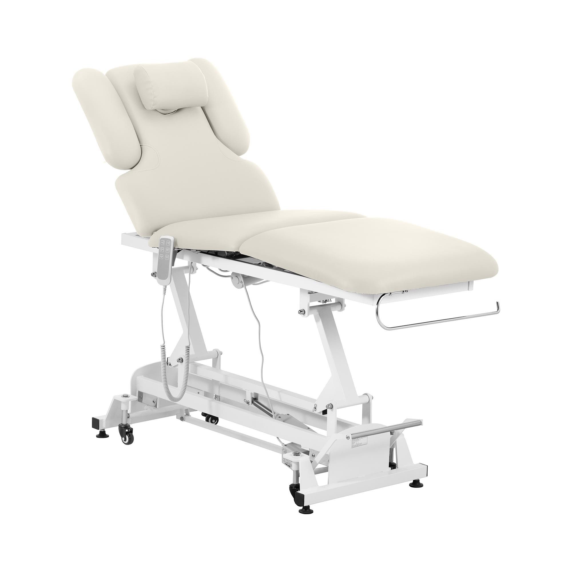 Massageliege elektrisch Massagebank Therapieliege Massagetisch 200 kg Weiß