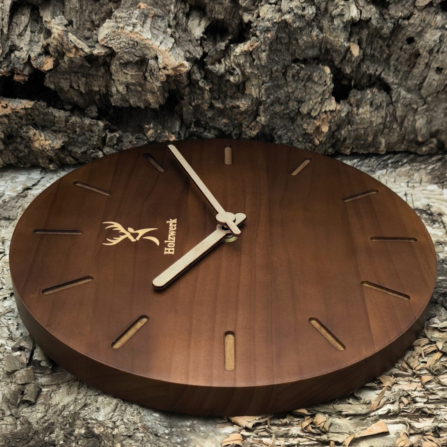 Holzwerk Wanduhr Moderne Designer Holz Quarz günstig online kaufen