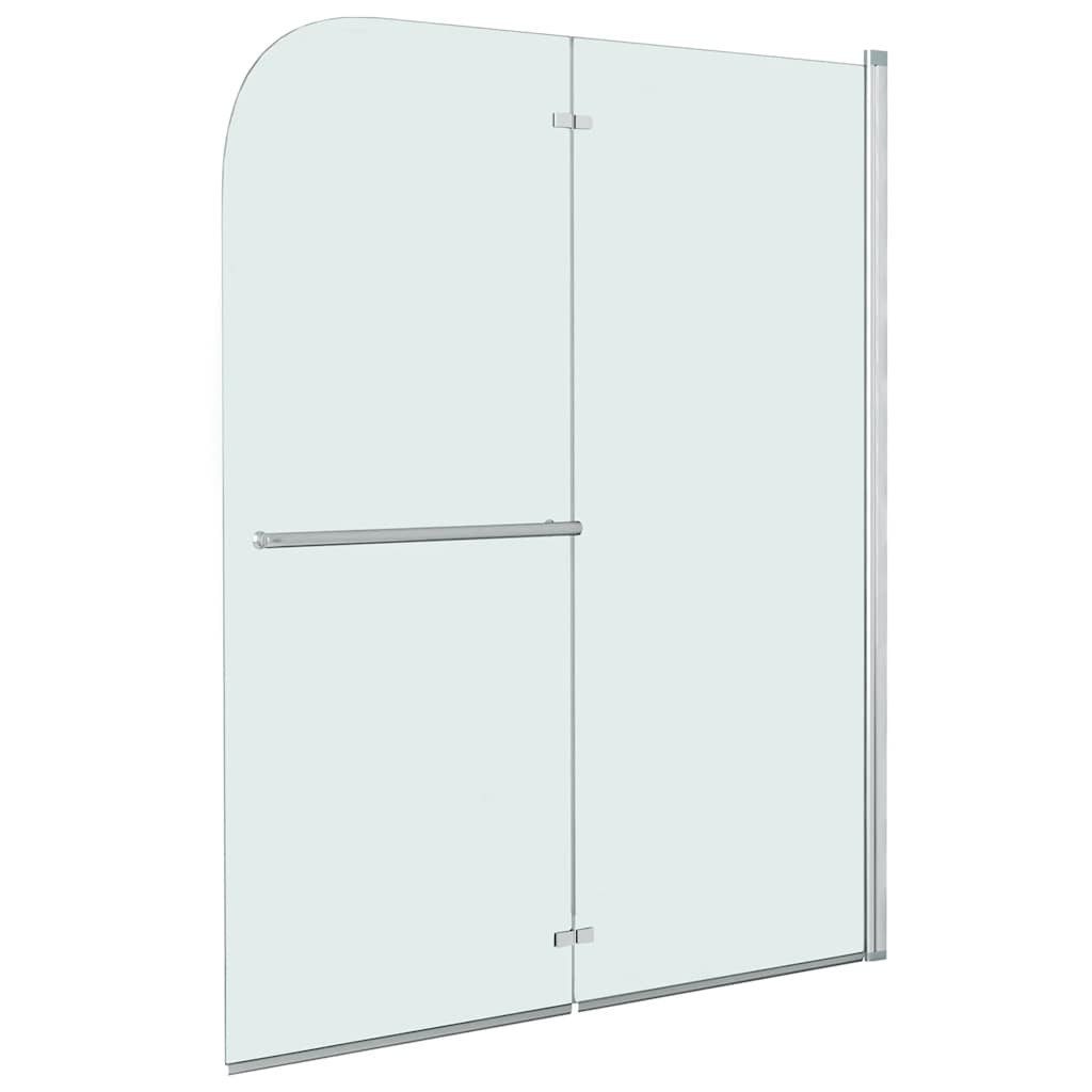 vidaXL Duschwand Faltbare Duschkabine 2 Paneele ESG 95 x 140 cm