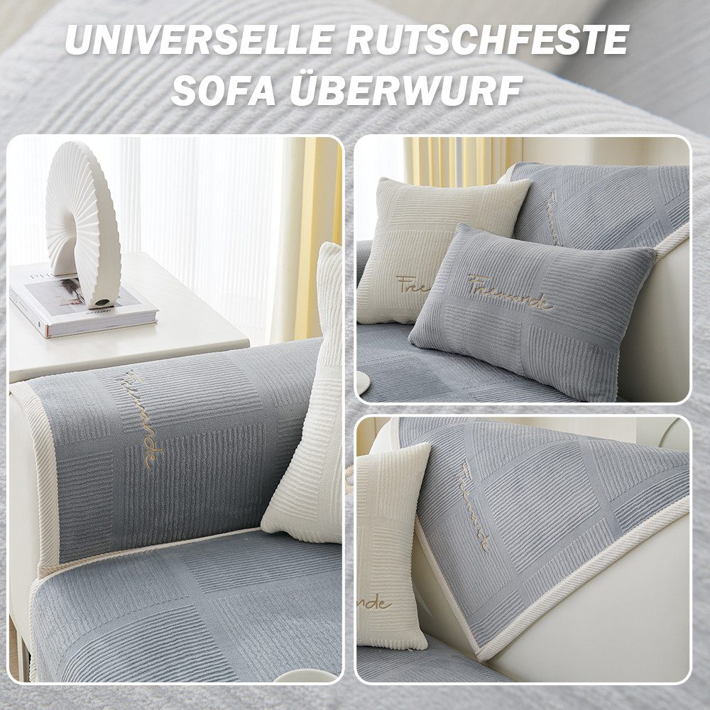 TUWENA Sofahusse Sofa Überzug 1 2 3 4 Sitzer,Sofaschoner rutschfest,CouchÜberzug L Form, Universelle Sofaüberwurf,Ecksofa Sofabezug Strapazierfähig & Waschbar