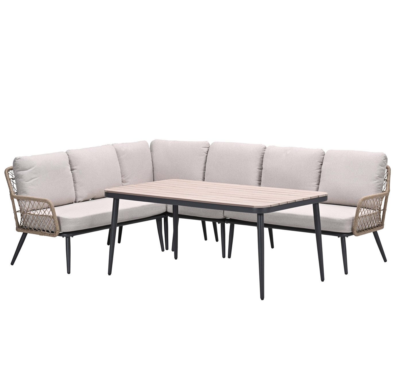 Garden Impressions Gartenlounge-Set Allasio Premium Eckgartenmöbelset Diningset Gartenmöbelset 5-teilig, (5-tlg)