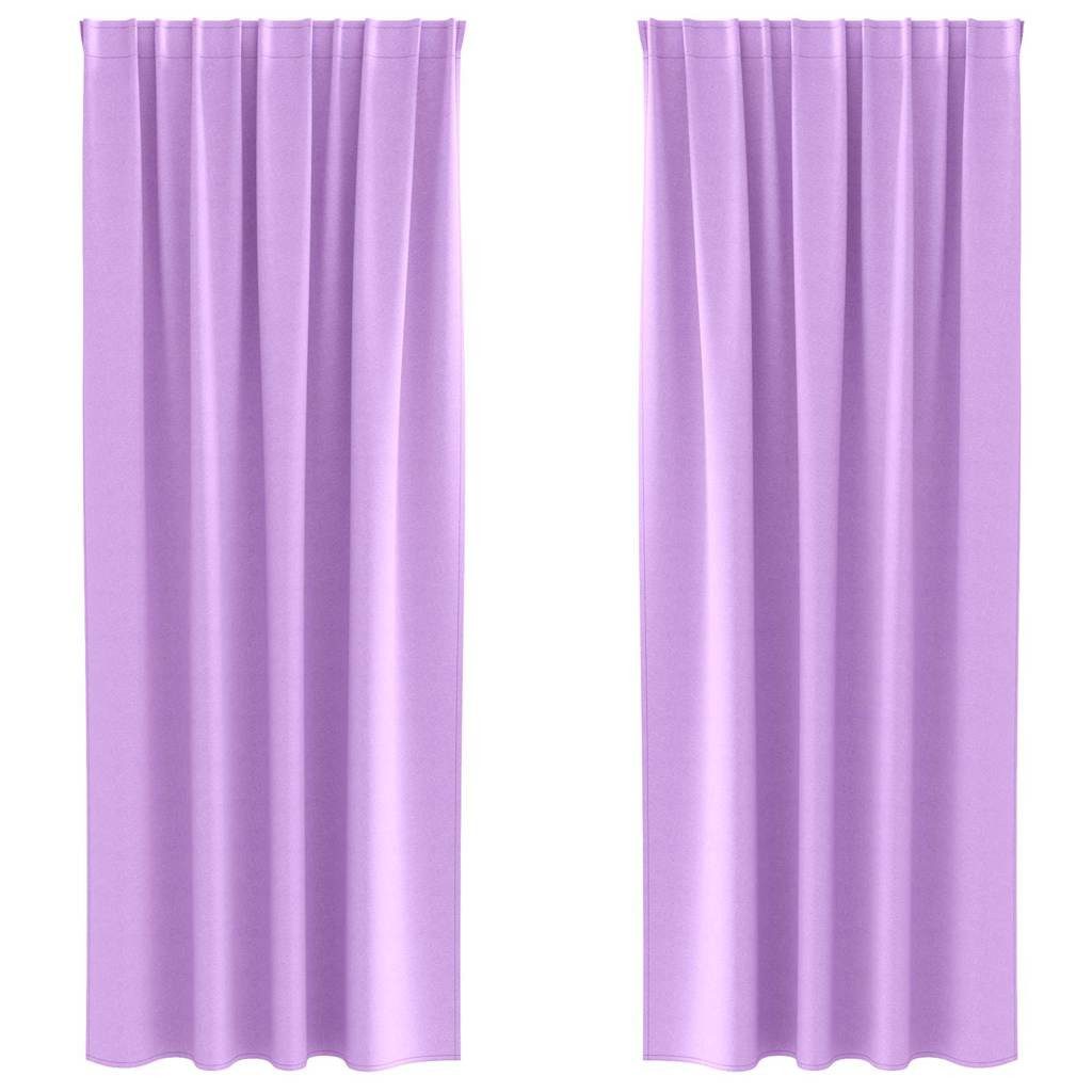 vidaXL Vorhang Verdunkelungs-Vorhänge mit Ringen 2 stk. Lila 225 x 140 cm (2 St), Polyester