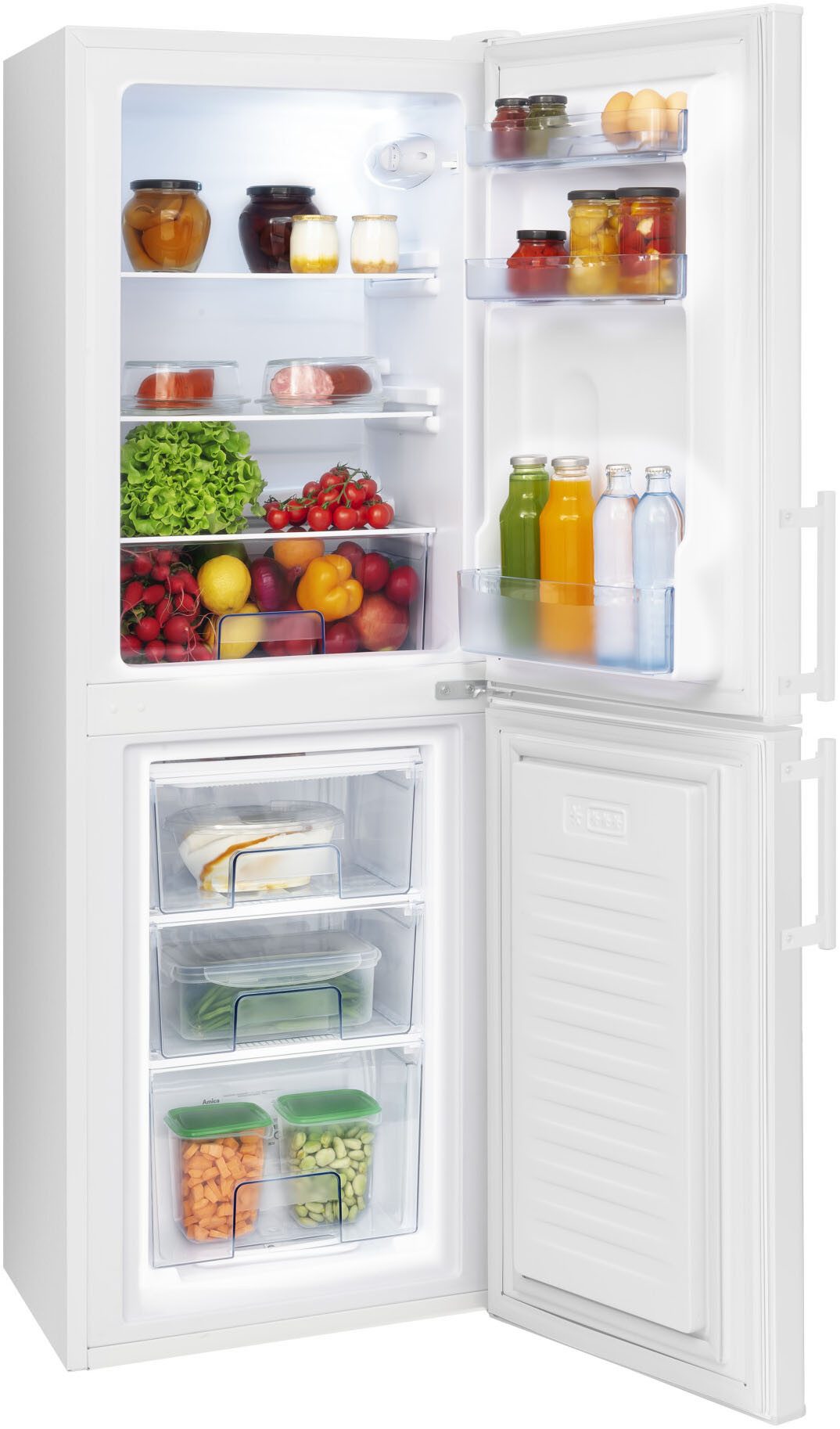 Amica Kühl-/Gefrierkombination KGC 384 111 W, 148 cm hoch, 52 cm breit