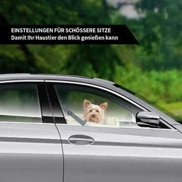 DOPWii Hunde-Autositz Autositz für kleine Hunde, Erhöhter Hundesitz mit Metallrahmen, für kleine Hunde und Katzen, 34*29*18cm/40*35*23cm, Grau