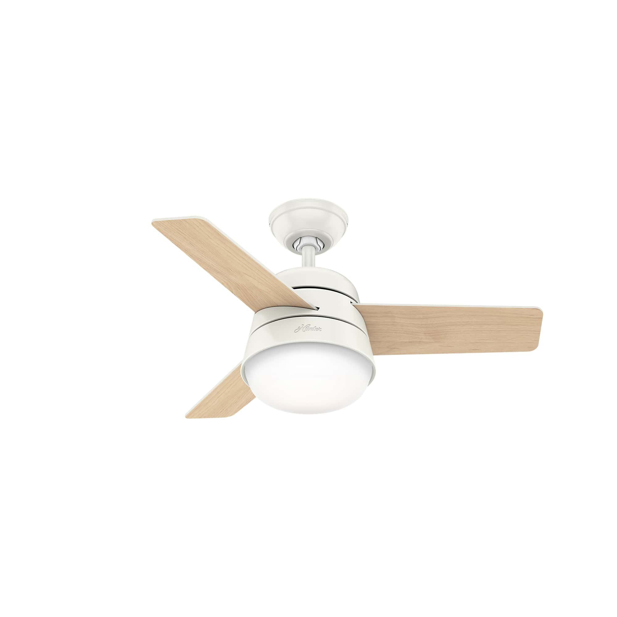 Hunter Deckenventilator Deckenventilator Finley S Weiß mit Licht & Fernbedienung