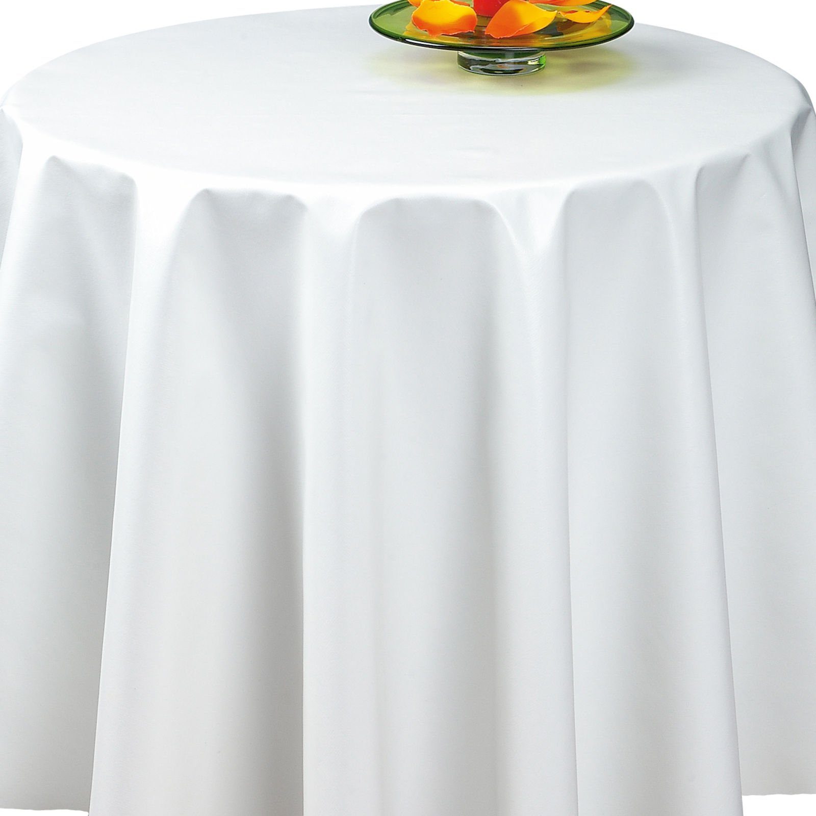 Melody Gartentischdecke Tischdecke Wachstuch Uni weiss abwaschbar eckig rund oval, fleckenabweisend, wasserabweisend, bedruckt, abwischbar