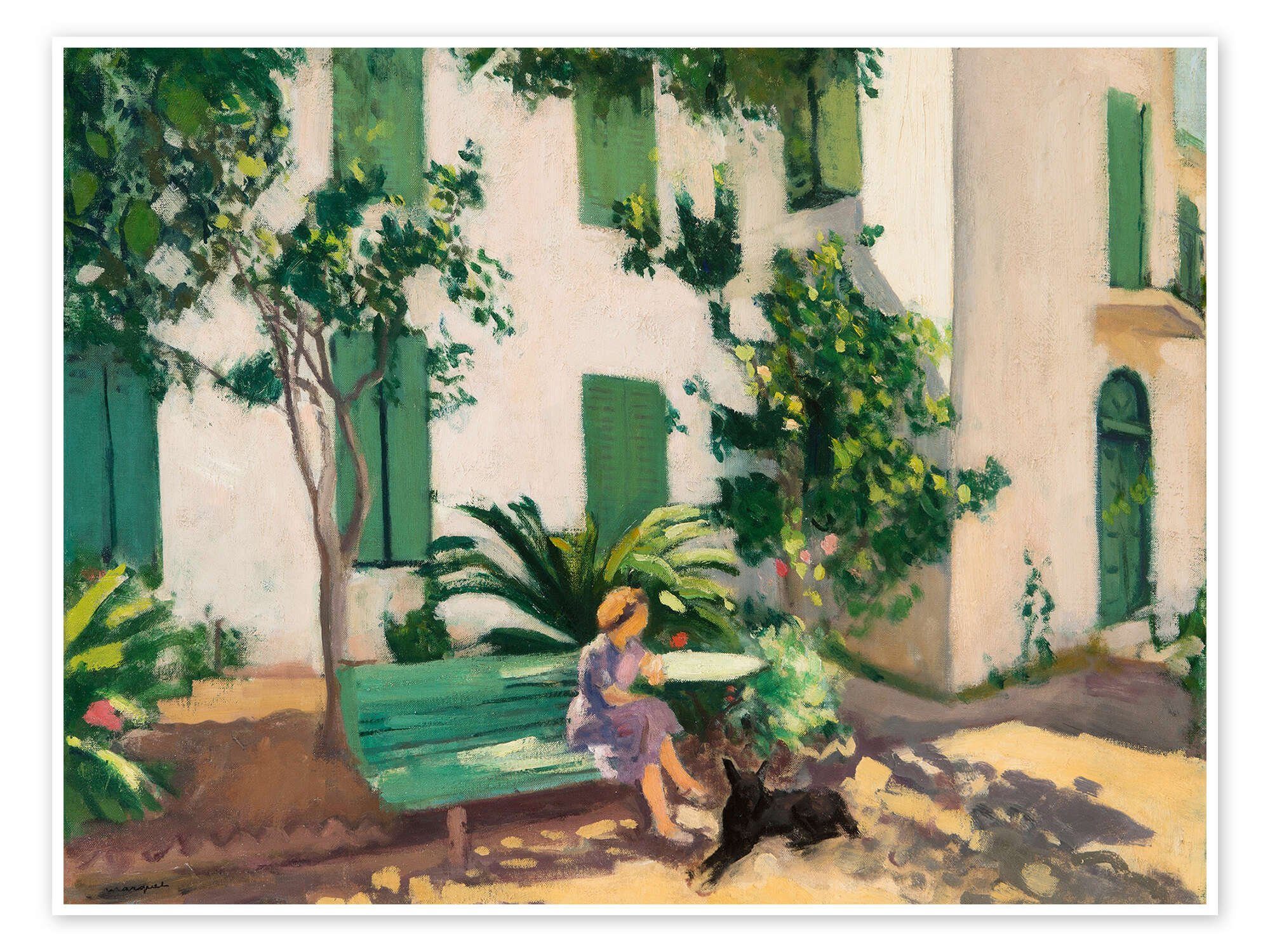 Posterlounge Wandbild Rast vor dem Haus, Albert Marquet, erhältlich als Poster, Leinwandbild, Wandsticker oder Acrylglasbild