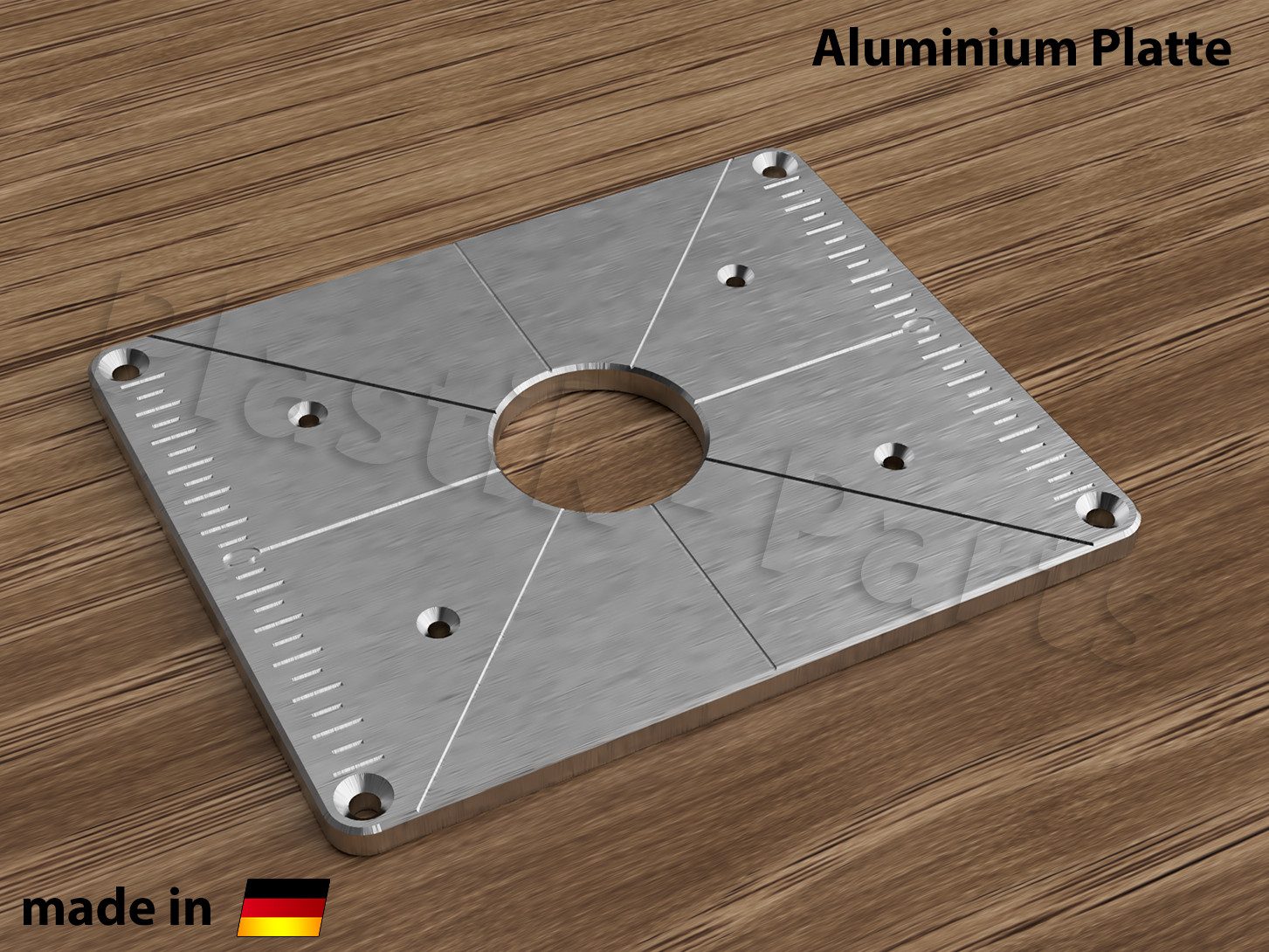 Fräser-Set ALU Befestigungsplatte Einlegeplatte für Frästisch WALTER 1200W