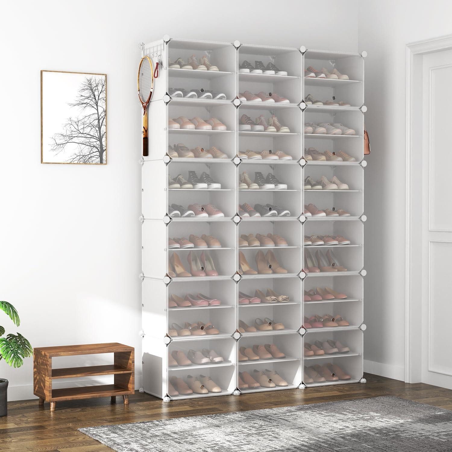 Vicye Schuhabtropfschale Schuhregal Transparente Tür 12 günstig online kaufen