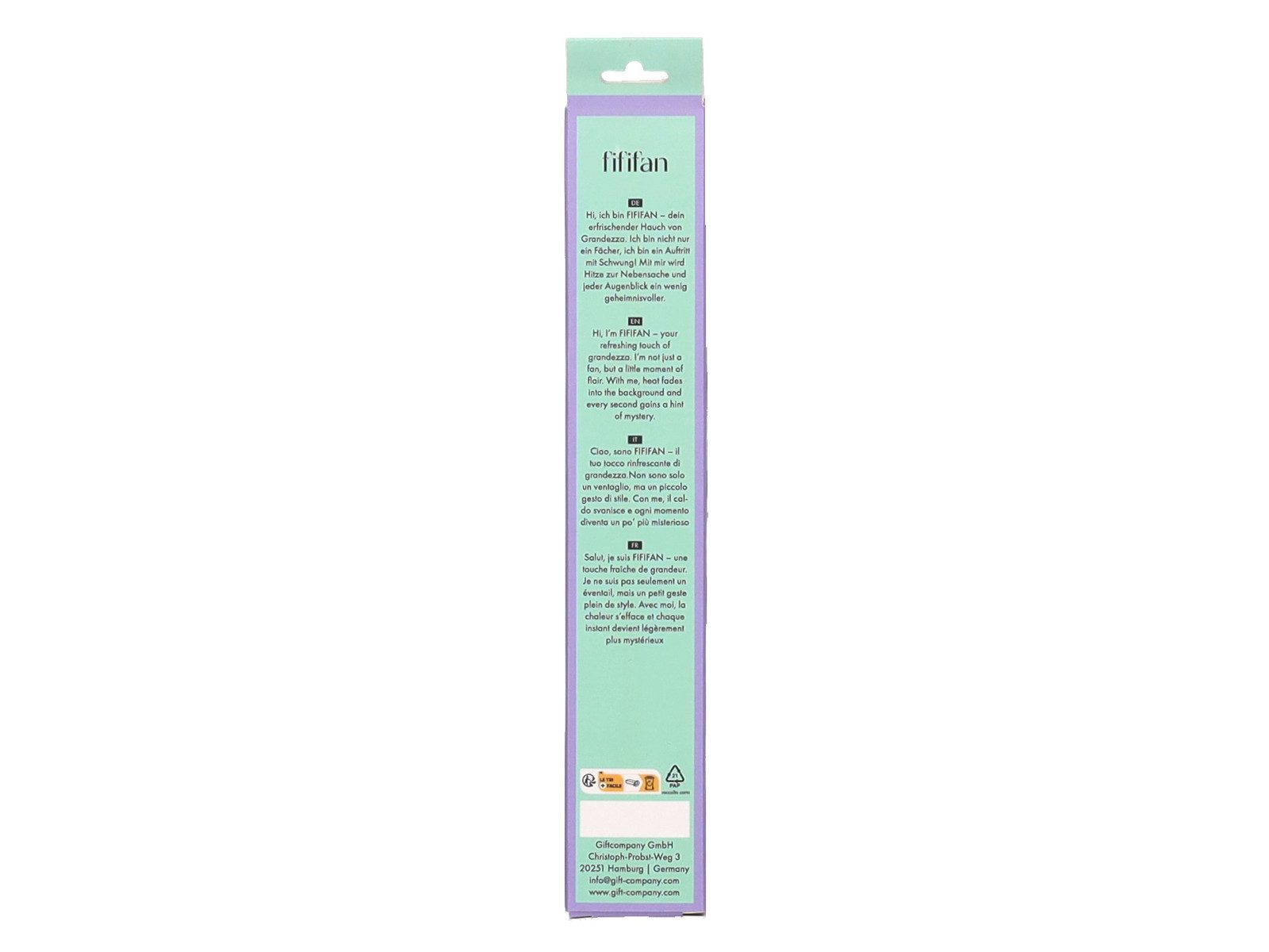 Giftcompany Dekoobjekt Fififan Fächer Business B*tch gelb/rosa 23cm
