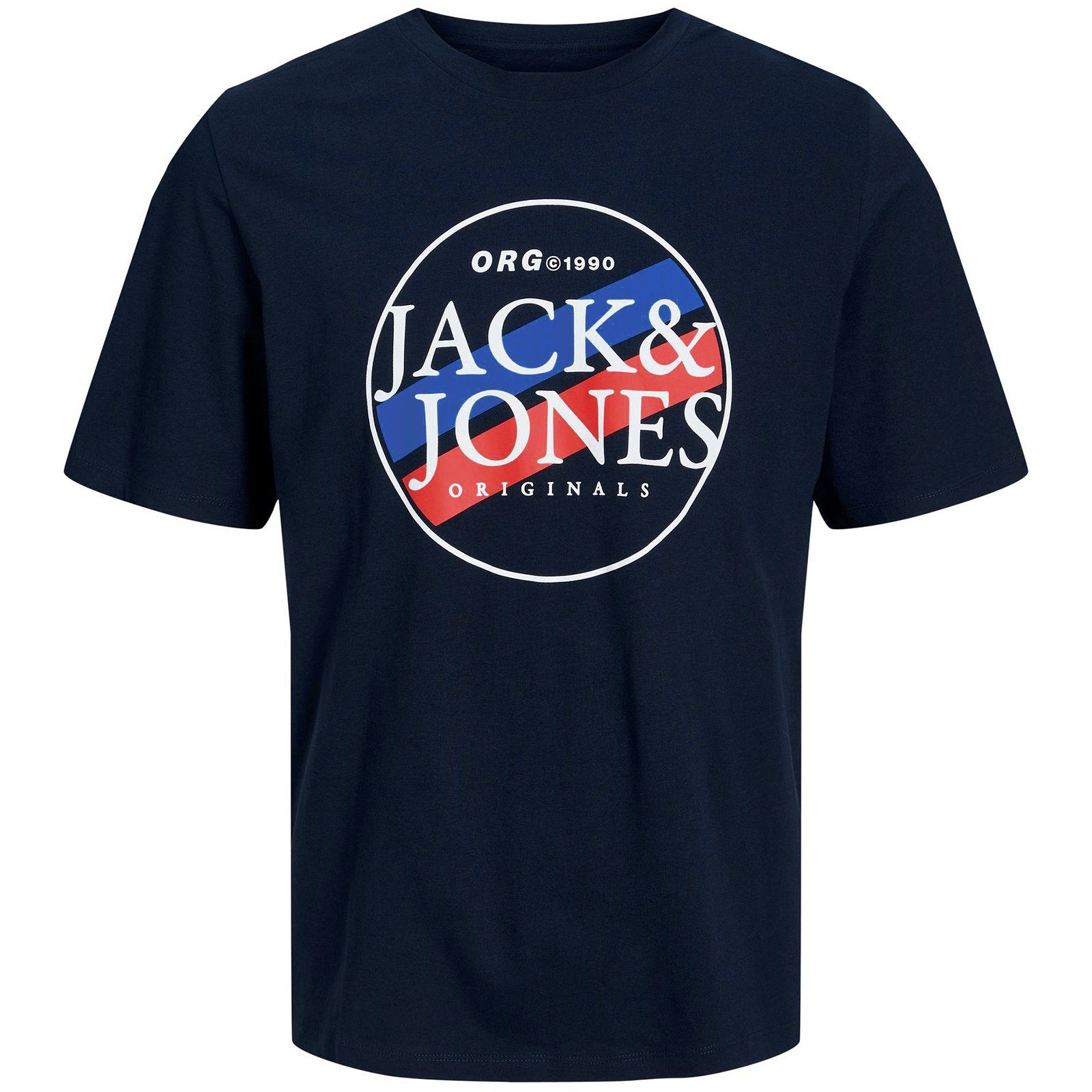 Jack & Jones Rundhalsshirt Große Größen Logoprint T-Shirt Herren navy JJORCODYY Jack&Jones