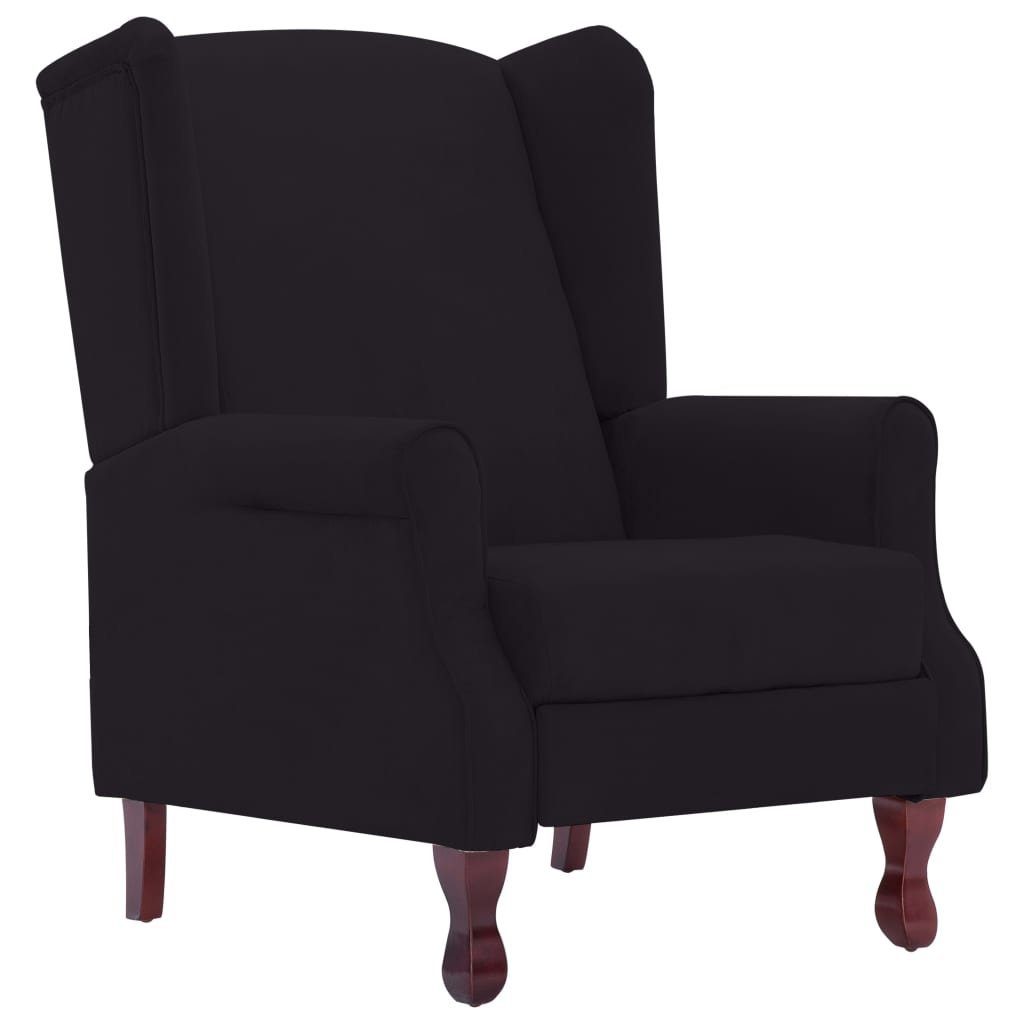 DOTMALL Relaxsessel Armsessel mit Holzbeine, verstellbare Sessel, für das Wohnzimmer Schwarz
