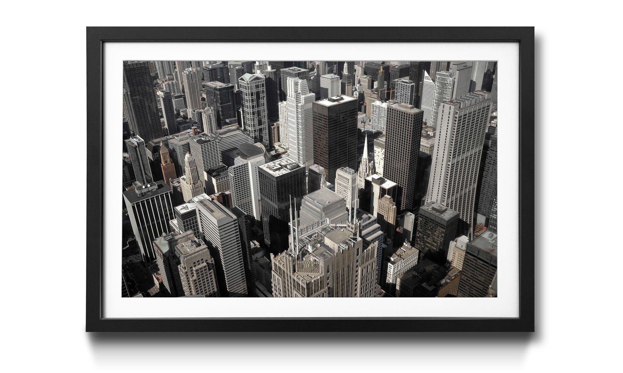WandbilderXXL Bild mit Rahmen City Of Chicago, Chicago, Wandbild, in 4 Größen erhältlich