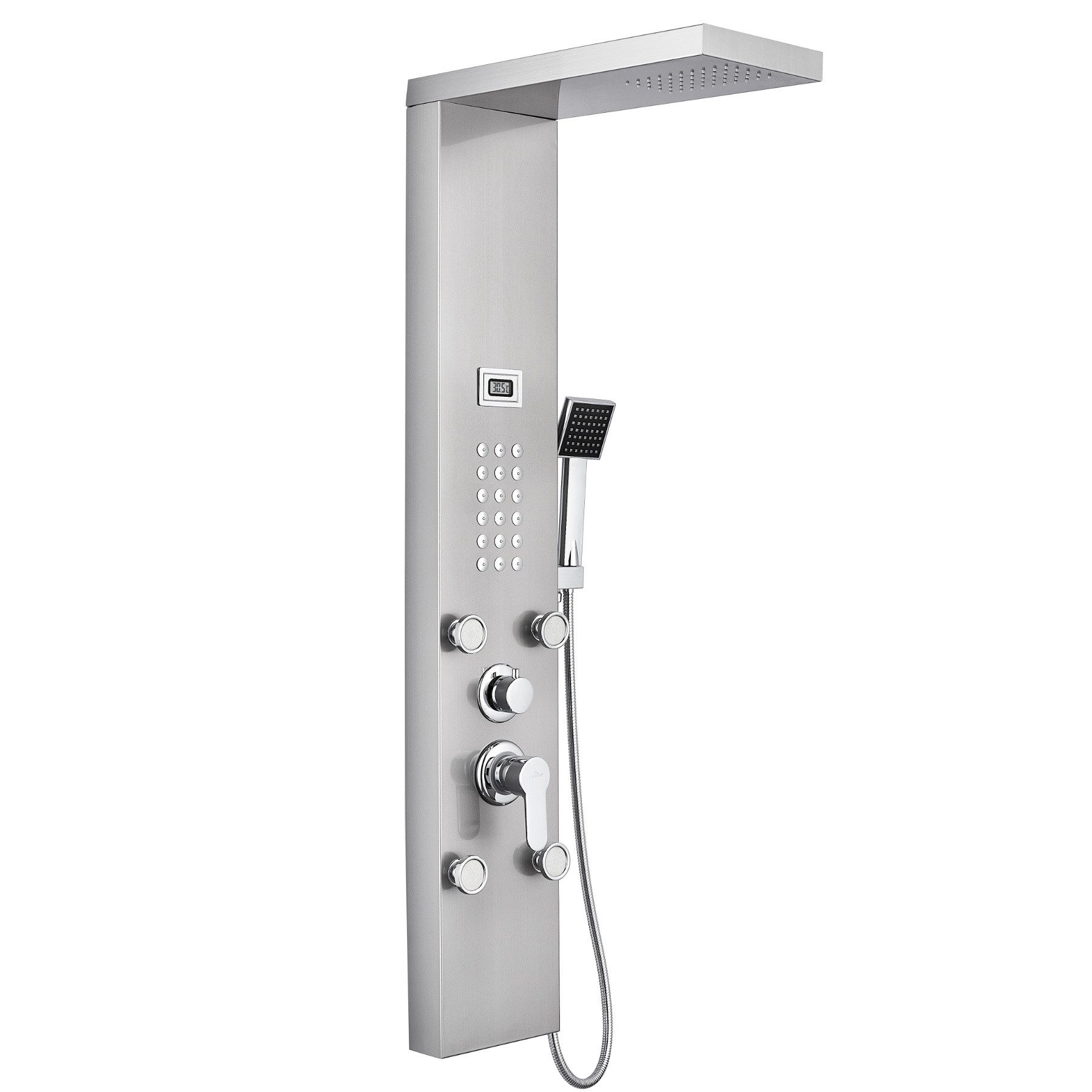 Auralum Max Duschsystem Duschpaneel Duschsäule inkl. Massagedüsen Duscharmatur Regendusche, Handbrause Dusche,Bad Duschset