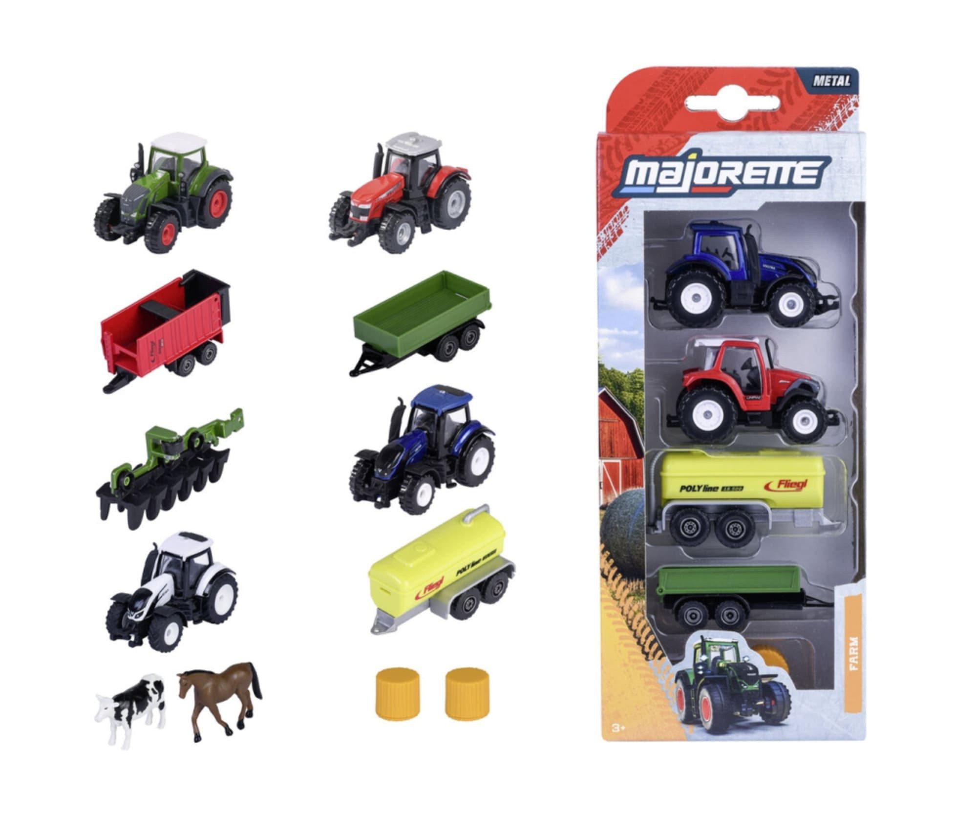 majORETTE Spielzeug-Traktor Majorette Farm 5 Pieces Set, 2-sort.