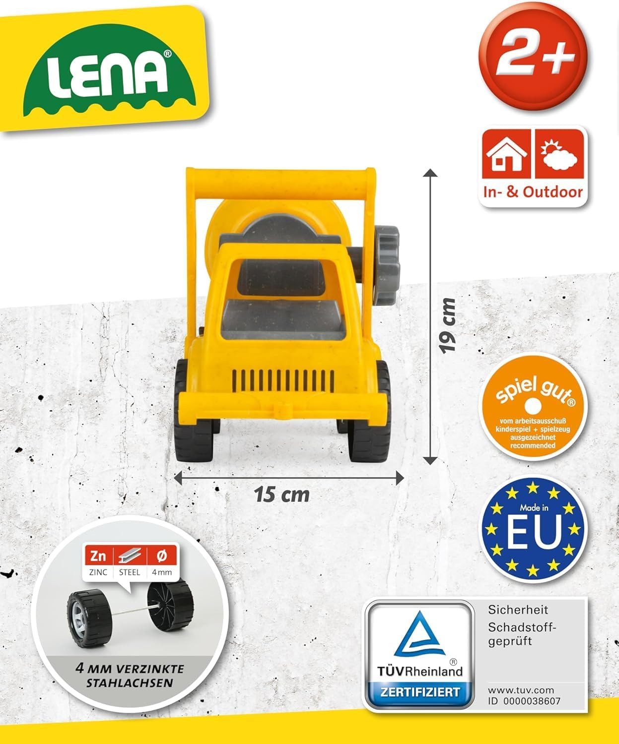 Lena® Spiel LENA EcoActives Betonmischer 28cm - Baufahrzeug ab 2 Jahre