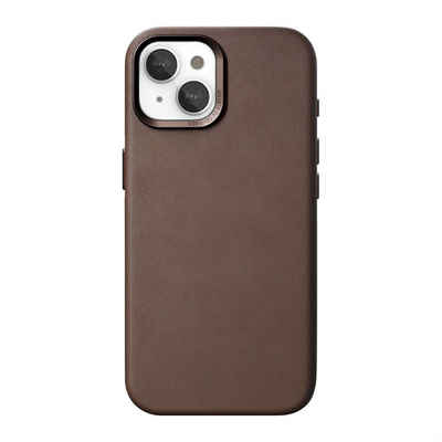 Woodcessories Handyhülle Woodcessories Bio Leather Case MagSafe für iPhone 15 - Brown