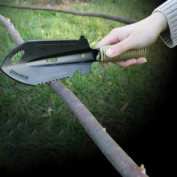 SOTOR Schaufel Camping Schaufeln Multifunktionale handliche Schaufel Outdoor Survival, (1 St), Kelle Tasche Pflanzspaten Gartenwerkzeug