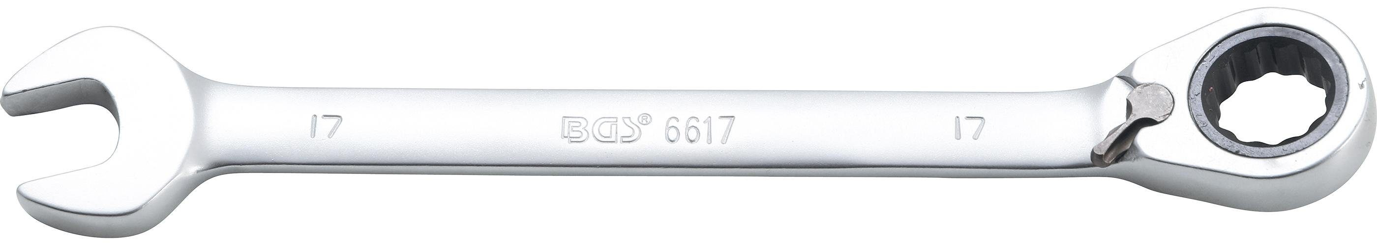 BGS technic Stecknuss Ratschenring-Maulschlüssel, umschaltbar, SW 17 mm