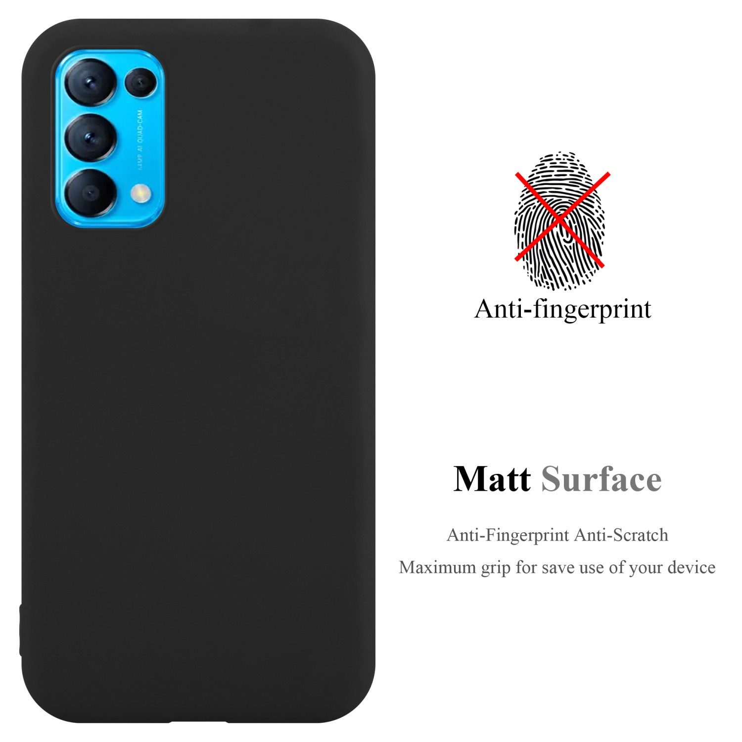 Cadorabo Handyhülle für Oppo FIND X3 LITE Hülle Oppo FIND X3 LITE, Flexible TPU Silikon Handy Schutzhülle - Hülle - ultra slim