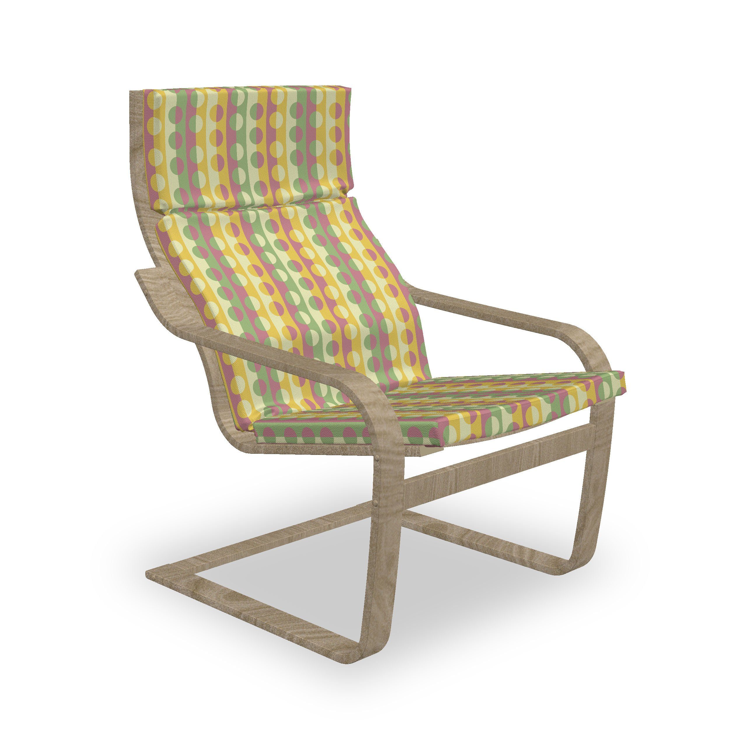 Abakuhaus Stuhlkissen Sitzkissen mit Retro mit Stripe Reißverschluss, Stuhlkissen Hakenschlaufe Abstrakt und Geometric