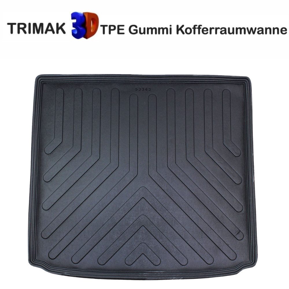 Trimak Passform-Fußmatten Oder Kofferraumwanne Oder Set für Ford Focus, Ford Focus Mk4 SW ab 2018 Obere Kofferraummatte TPE Antirutschmatte