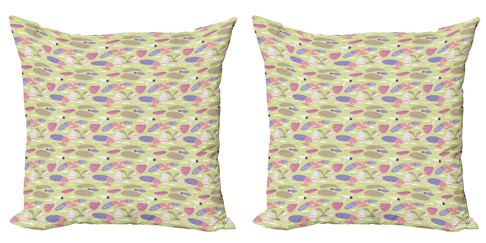 Vogel Doppelseitiger Accent (2 Abakuhaus und Wolken Digitaldruck, Möwen Stück), Skizzieren Kissenbezüge Modern