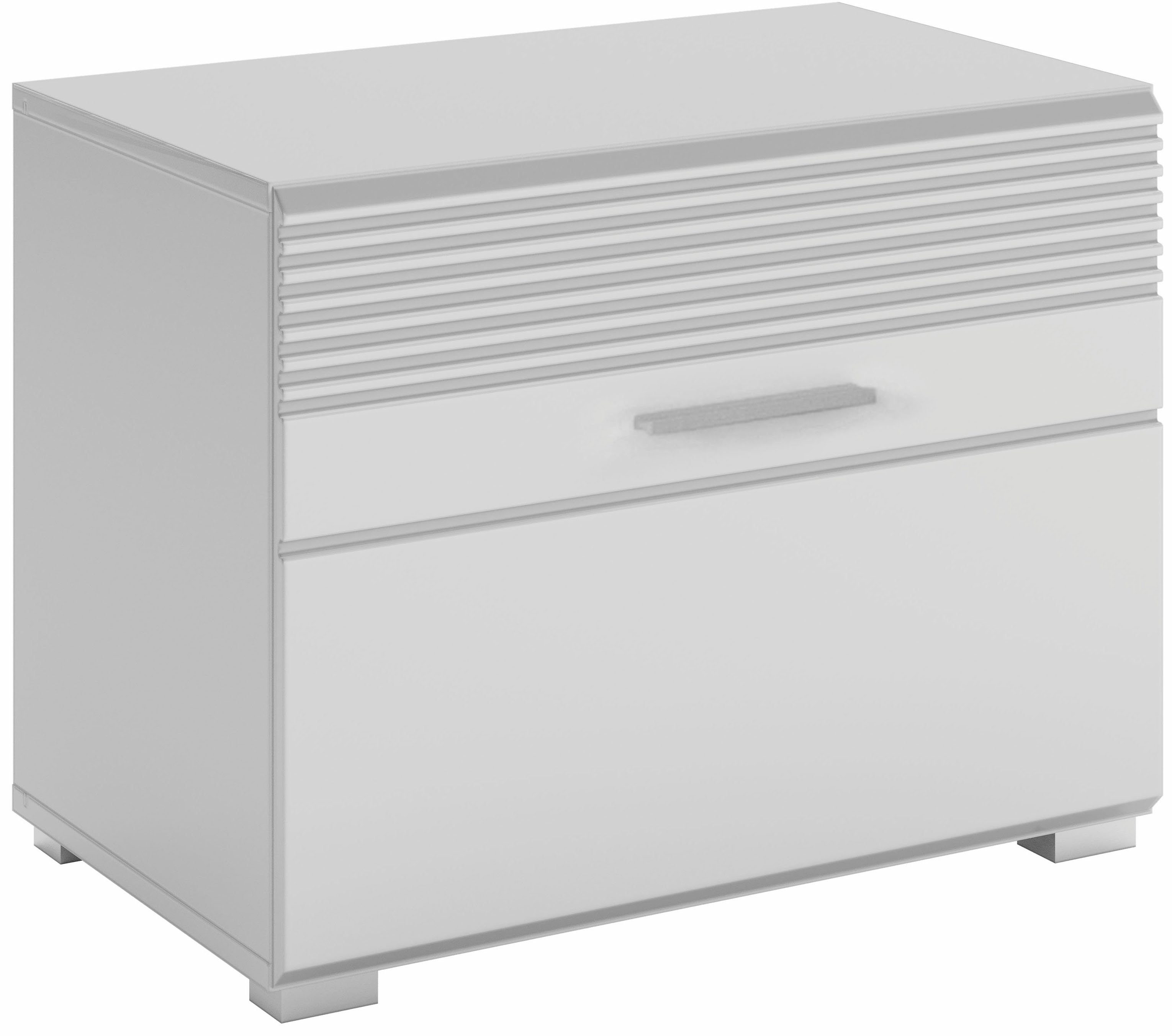 Home affaire Sitzbank Malmö, Breite 60 cm, 1 Tür, 2 Fächer, hochwertige MDF Front, Rillenfräsung, Bank, Schuhbank, Garderobenbank, Dielenbank