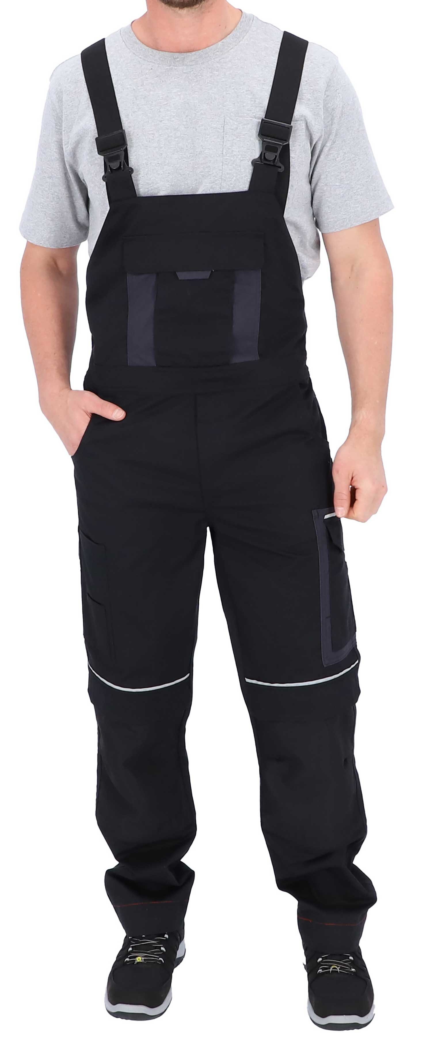 ELIWORX Arbeitslatzhose Stretch Einsatz bequeme robuste flexible Herrenhose Smartes Taschen-Design ideal für Handwerk Heimwerk und Baugewerbe