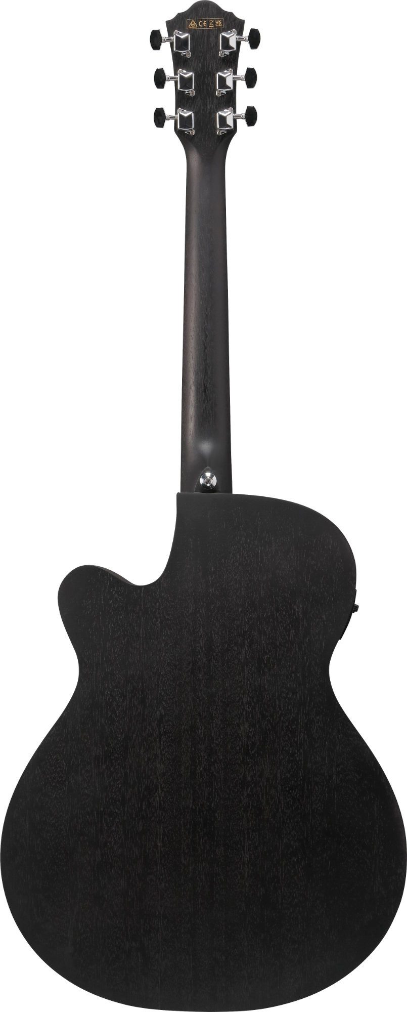 Ibanez Westerngitarre Ibanez VC44CE-WK Weathered Black Open Pore, Grand Concert, Akustikgitarre mit Cutaway und Tonabnehmer