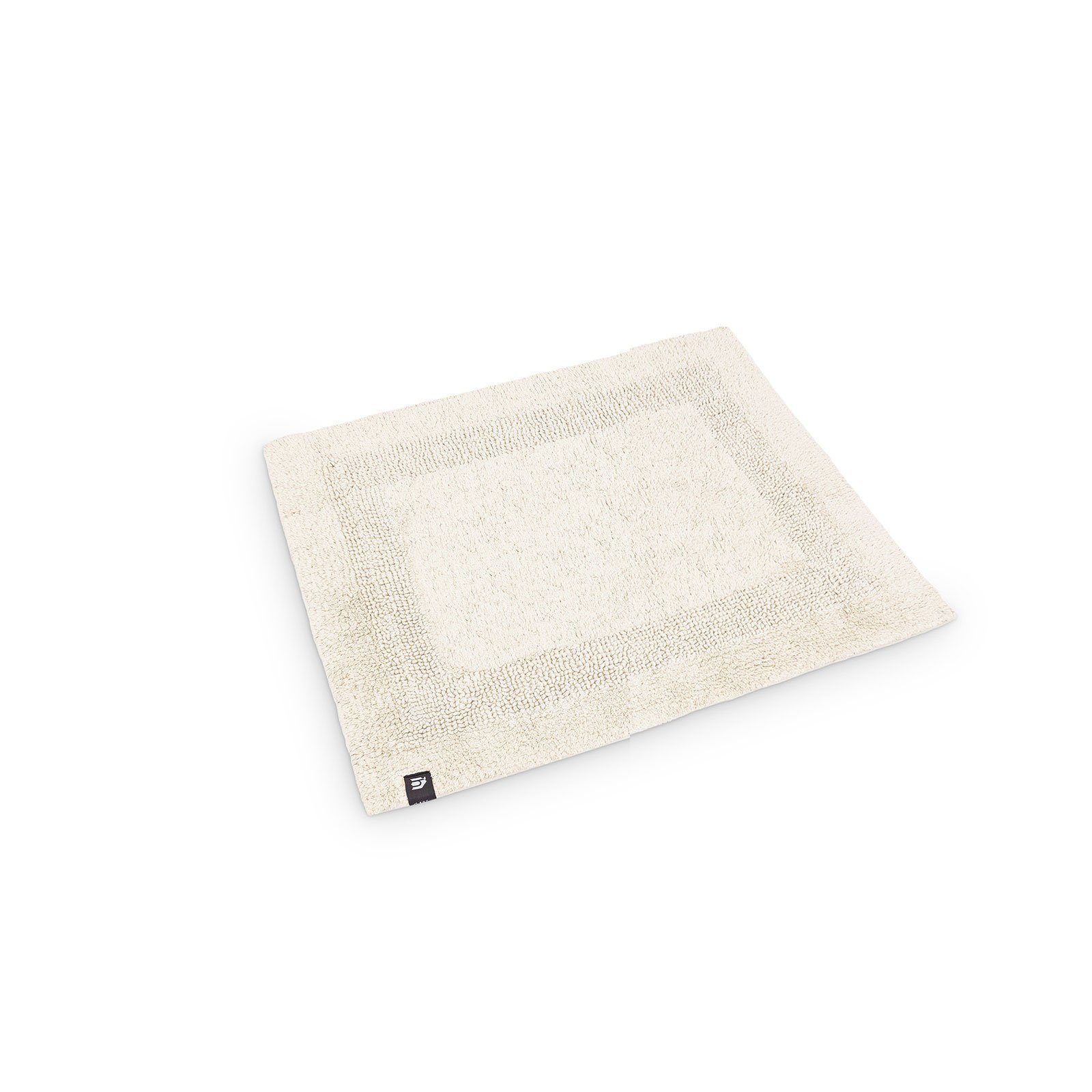 houseproud Badematte Frame Luxe, Höhe 15 mm, 100%Baumwolle, Wendematte, Rahmendesign, {100% Baumwolle}, quadratisch