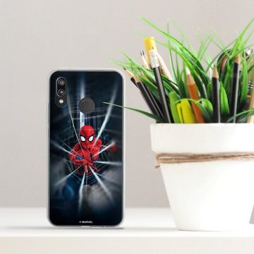 DeinDesign Handyhülle Marvel Kinofilm Spider-Man Webs In Action, Huawei P20 Lite Silikon Hülle Bumper Case Handy Schutzhülle