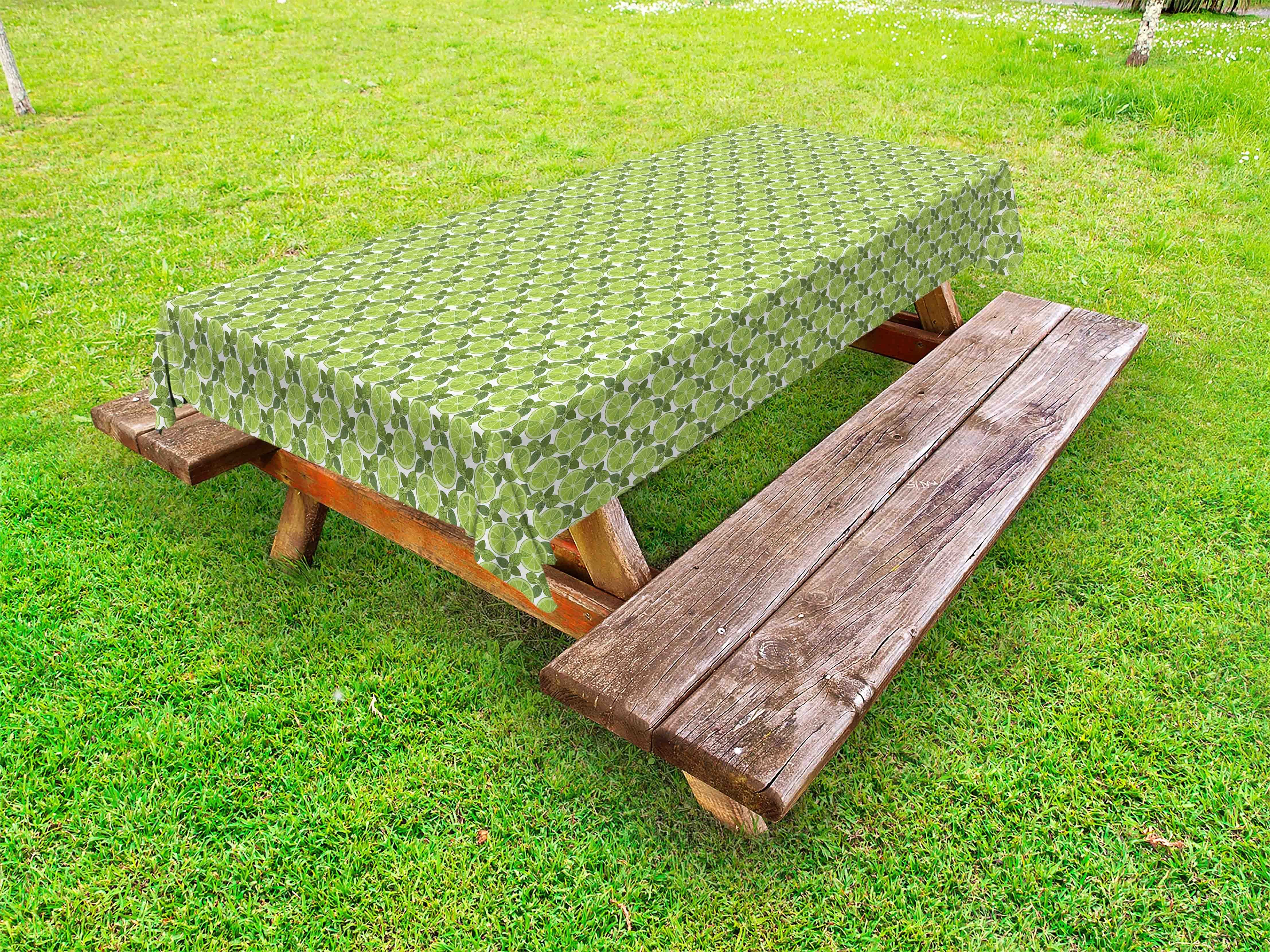 Abakuhaus Tischdecke dekorative waschbare Picknick-Tischdecke, Minze Lime Cocktail Getränke Gewürze