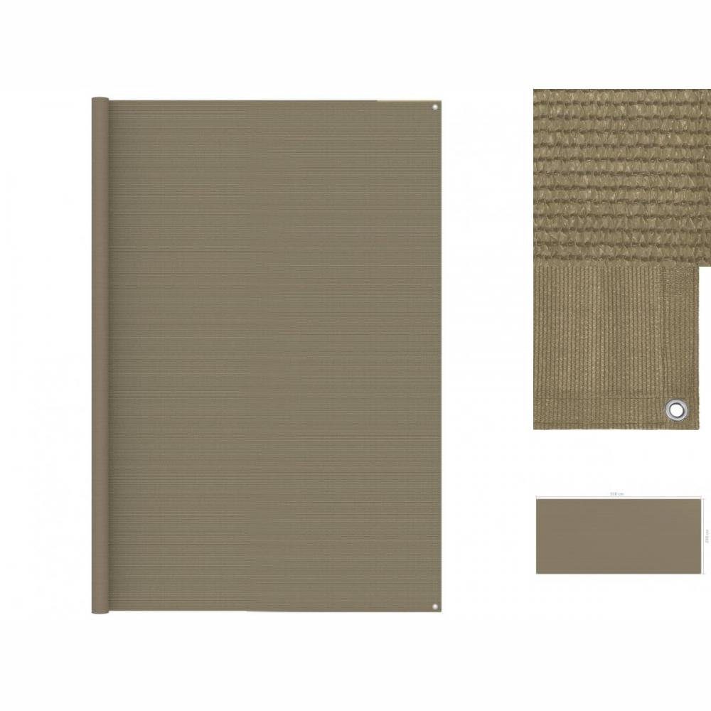 Teppich Zeltteppich 250x550 cm Taupe Wohnwagen Teppich Vorzelt Unterlage, vidaXL, Höhe: 550 mm