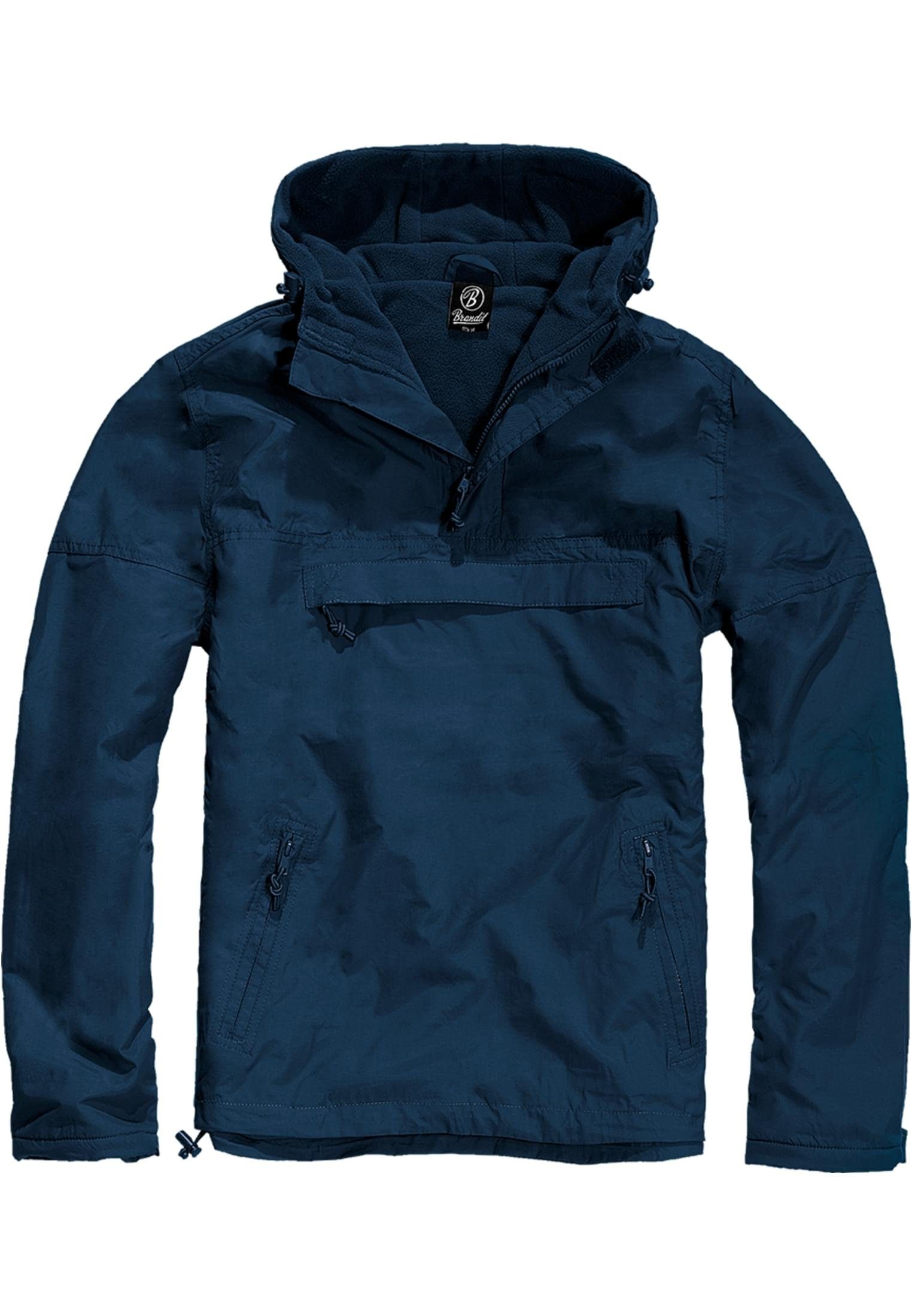 Brandit Sommerjacke Herren Fleece Windbreaker navy Pull (1-St) Over