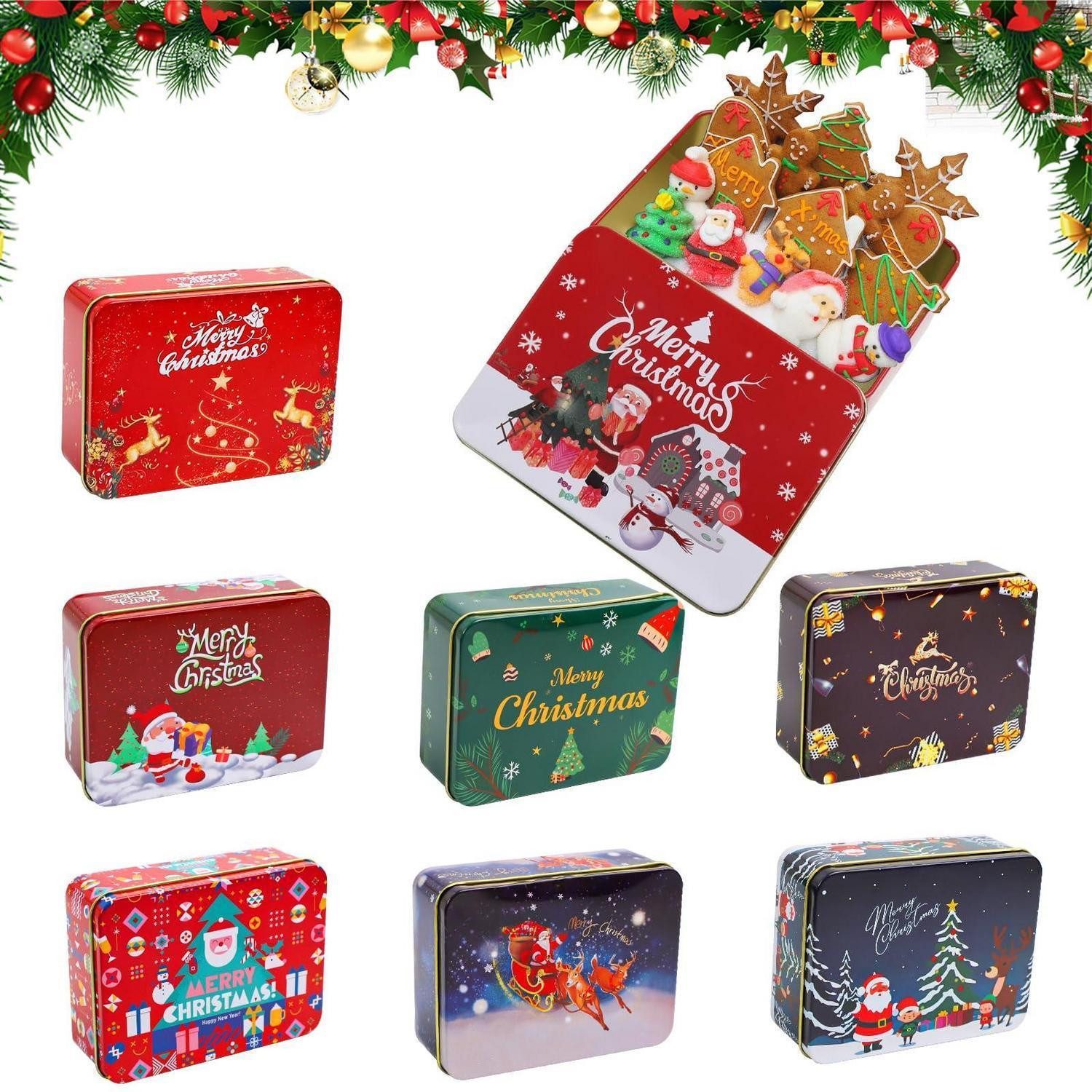 LuxusKollektion Keksdose Keksdose Set Weihnachten 8 Stück Motiv Dosen, Metall