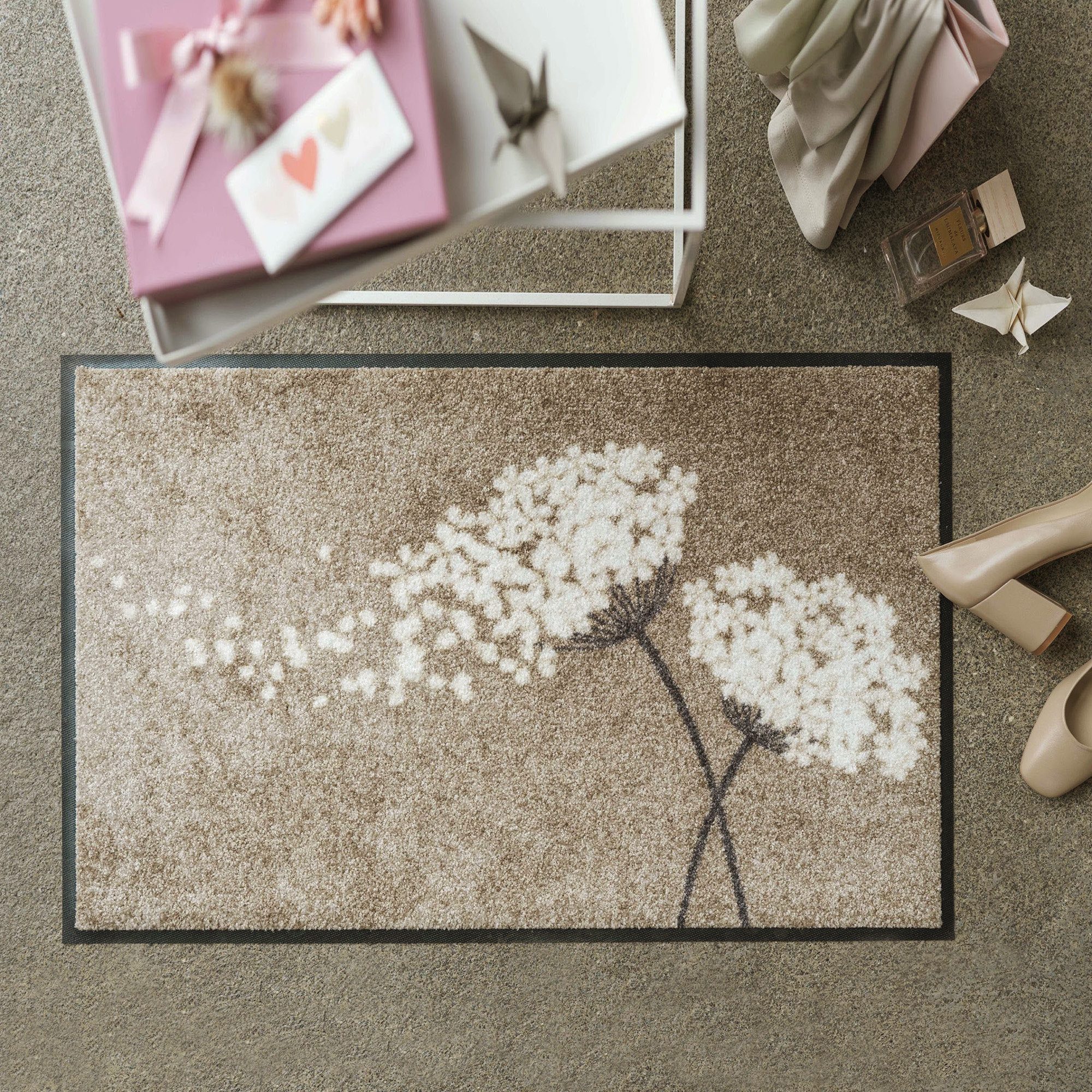 Salonloewe Fußmatte Fußmatte "Wishfull Blossom", eckig, günstig online kaufen