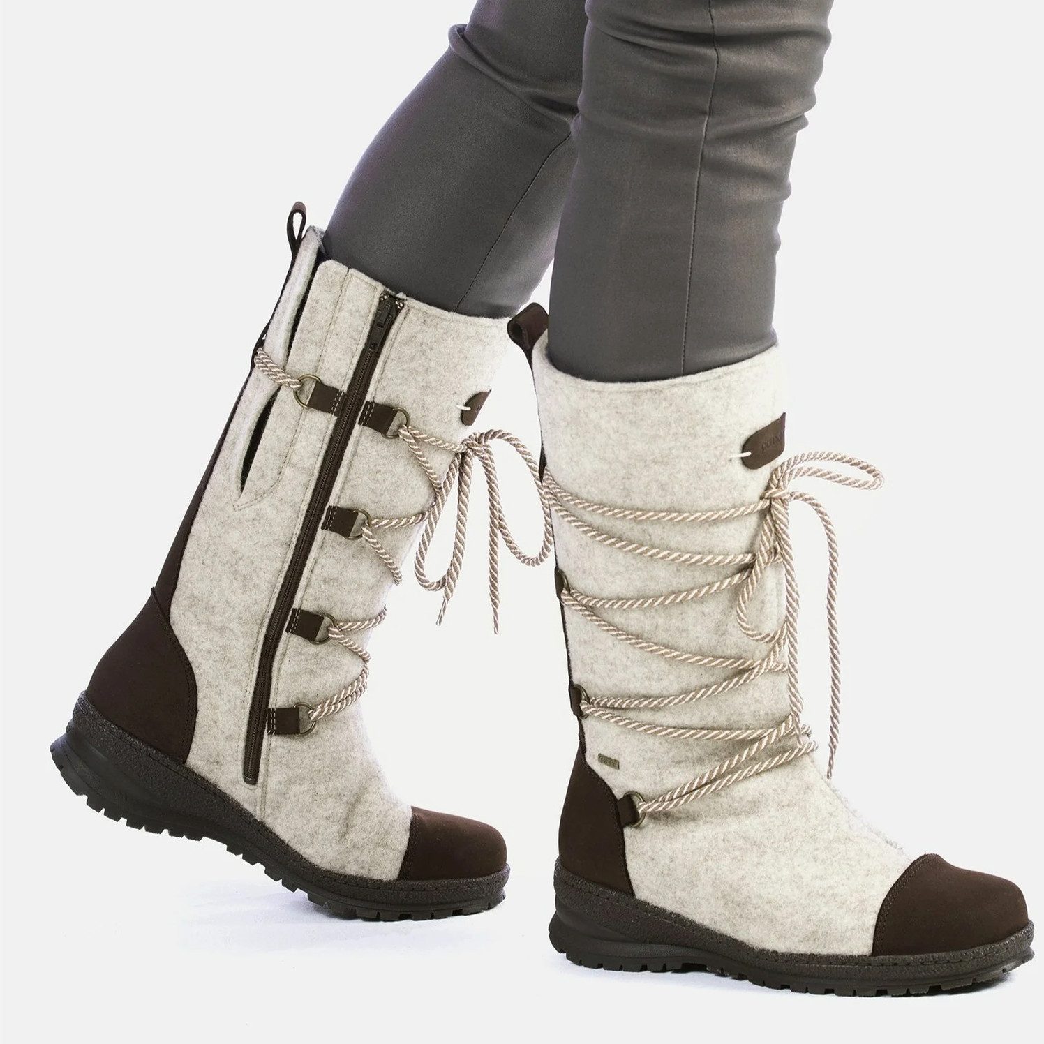 Pomar Saana GTX (Filzstiefel, wasserdicht, breit, extrem warm) hellgrau Winterstiefel