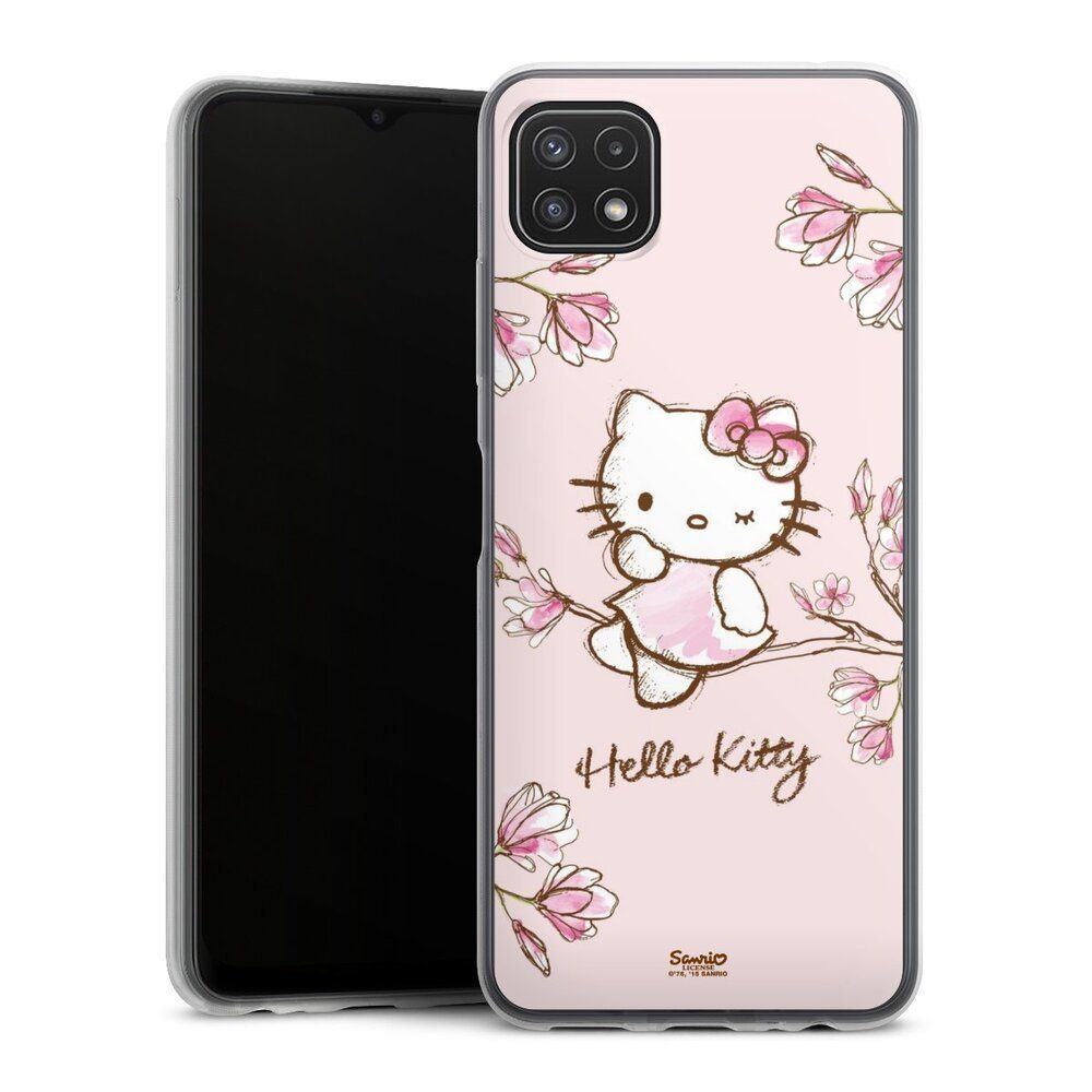 DeinDesign Handyhülle Hello Kitty Fanartikel Hanami Hello Kitty - Magnolia, Samsung Galaxy A22 5G Slim Case Silikon Hülle Ultra Dünn Schutzhülle