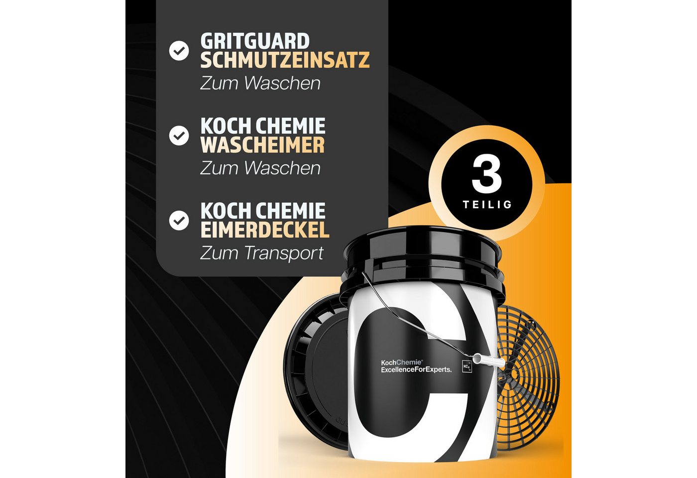 Thumbnail - detailmate Reinigungs-Set Koch Chemie Auto Wascheimer Reinigungs-Set, (Set, 3-St., Auto Wasch- und Reinigungsset), Auto ...
