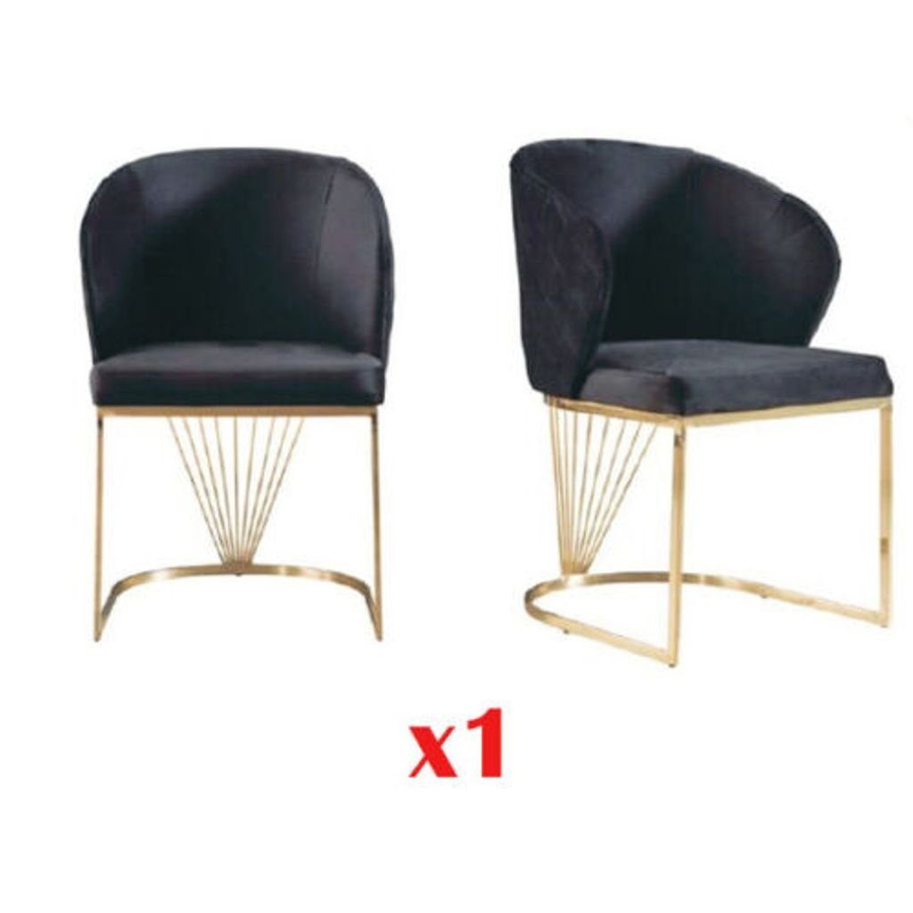 JVmoebel Loungesessel, Design Wohnzimmer Stuhl Ess Zimmer Stühle Textil Stoff Polster
