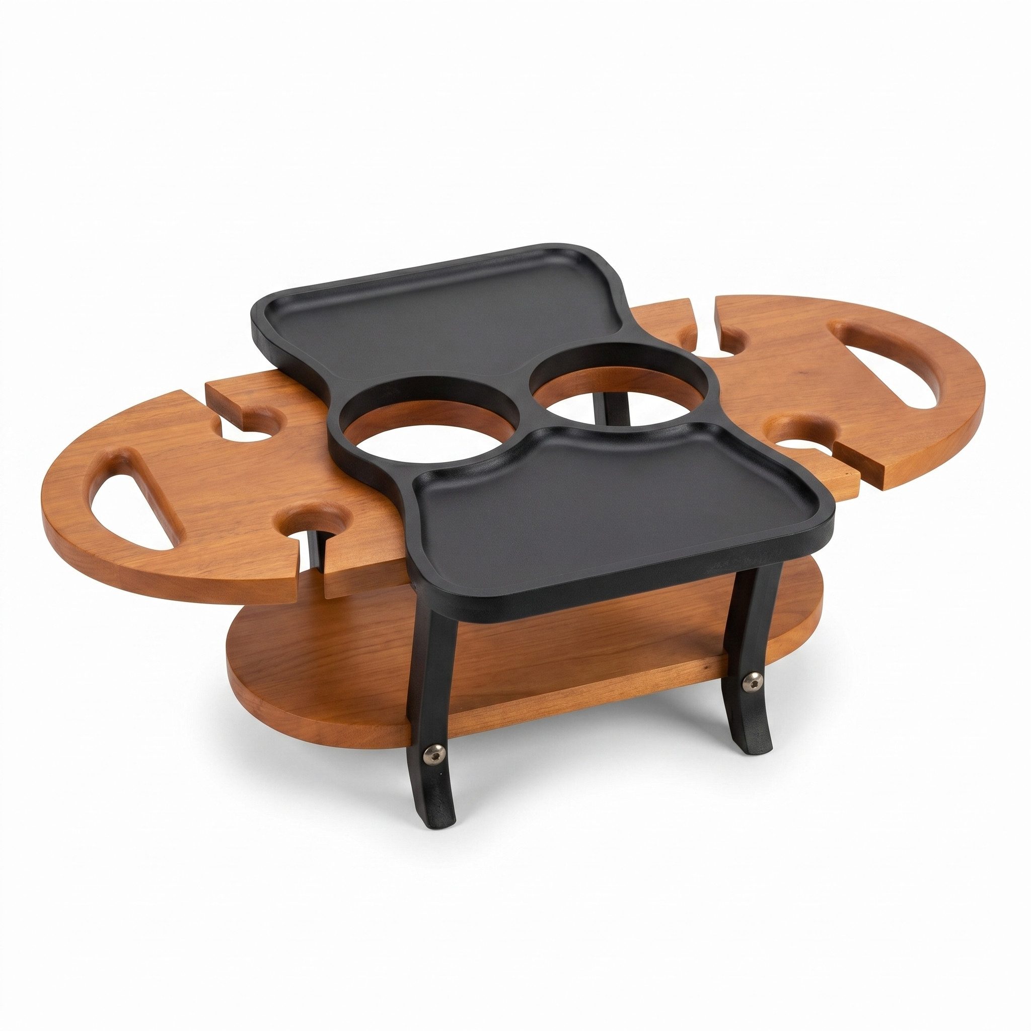 Strandkorb-King Weinregal MINA Weinregal für 2 Flaschen & 4 Gläser
