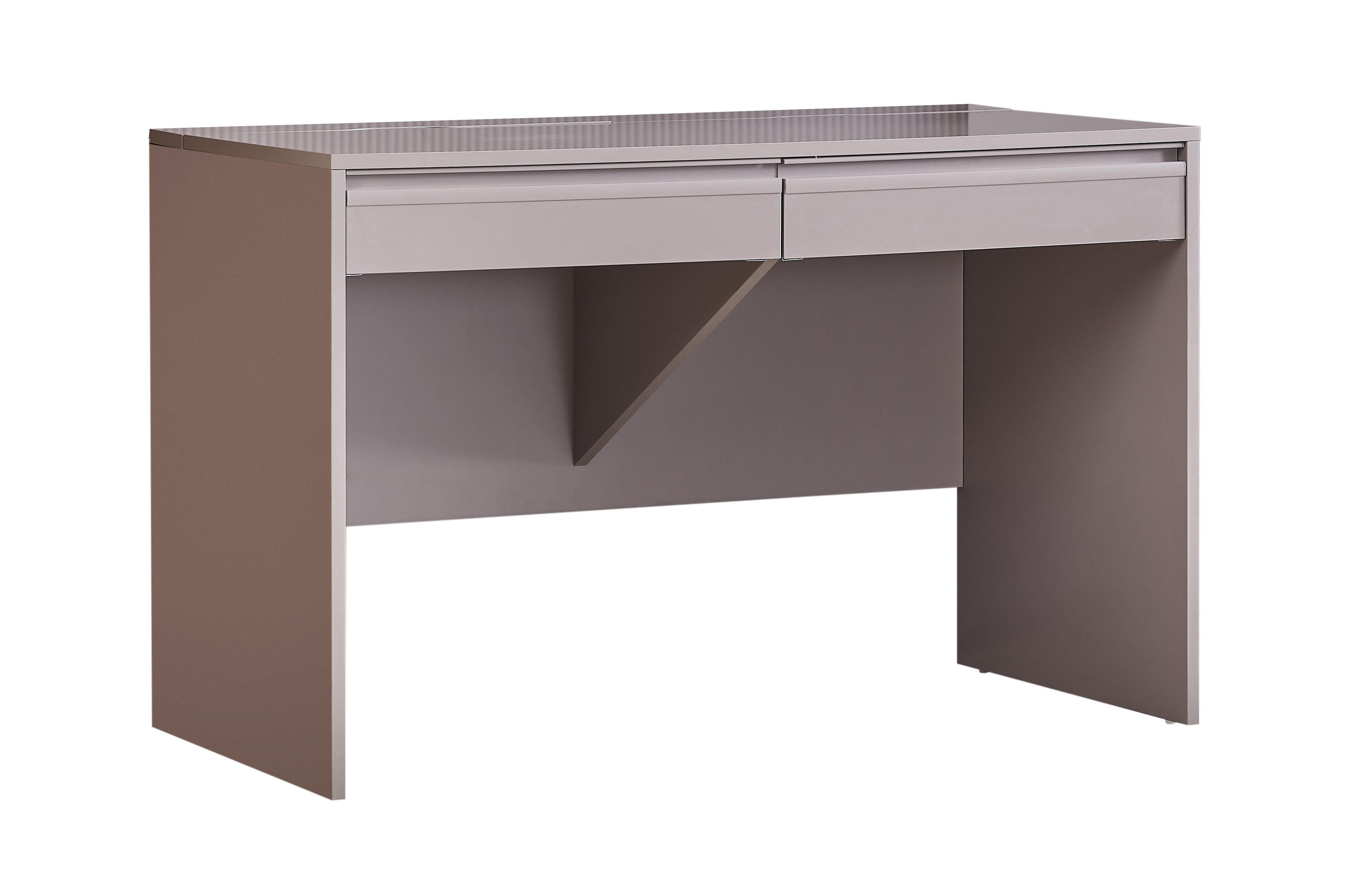 Möbel-Zeit Schreibtisch SHADOW – Modernes Design in Beige/Creme – Inkl. Ablagen & Schubladen