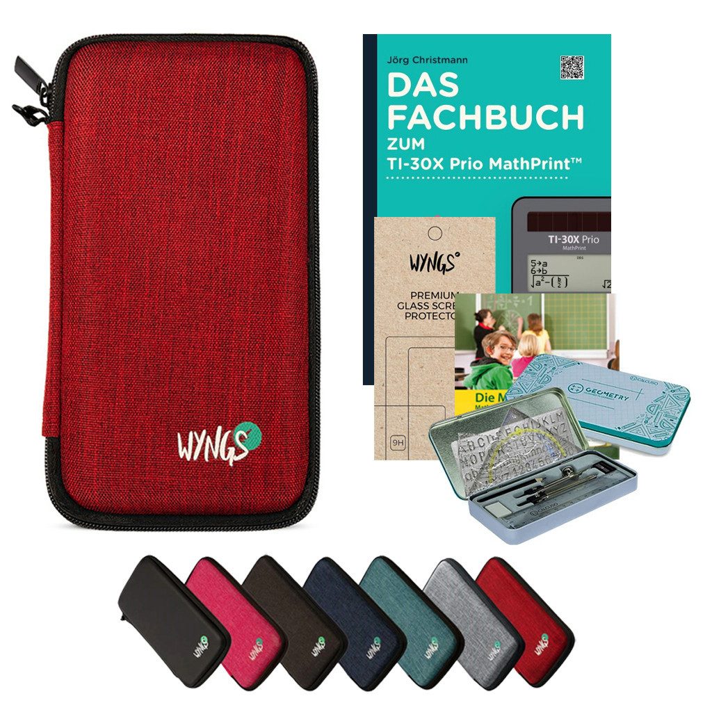 Taschenrechner Zubehör zum TI-30X Prio MathPrint - Premium Set in Rot