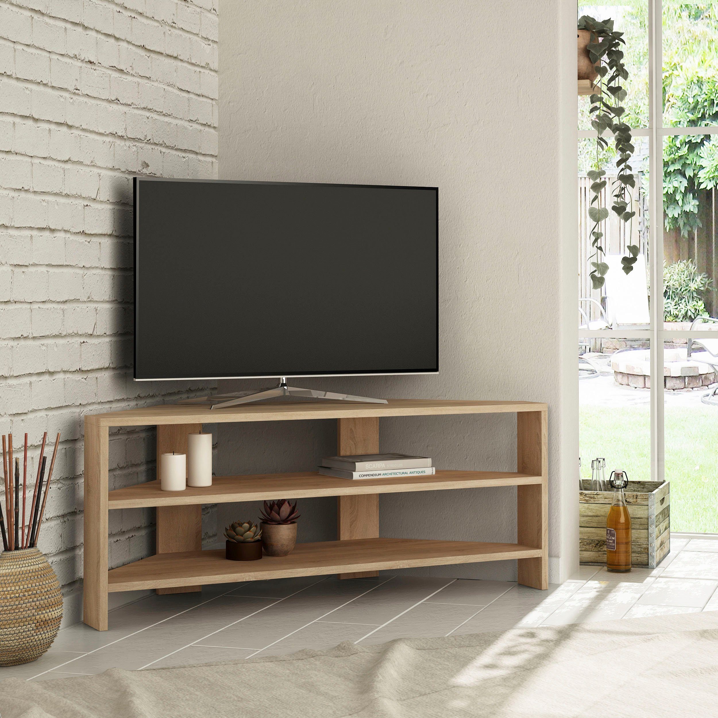 Decortie TV-Schrank Thales (1 set) Modernes Eck-Fernsehgerät Multimedia-Cen günstig online kaufen