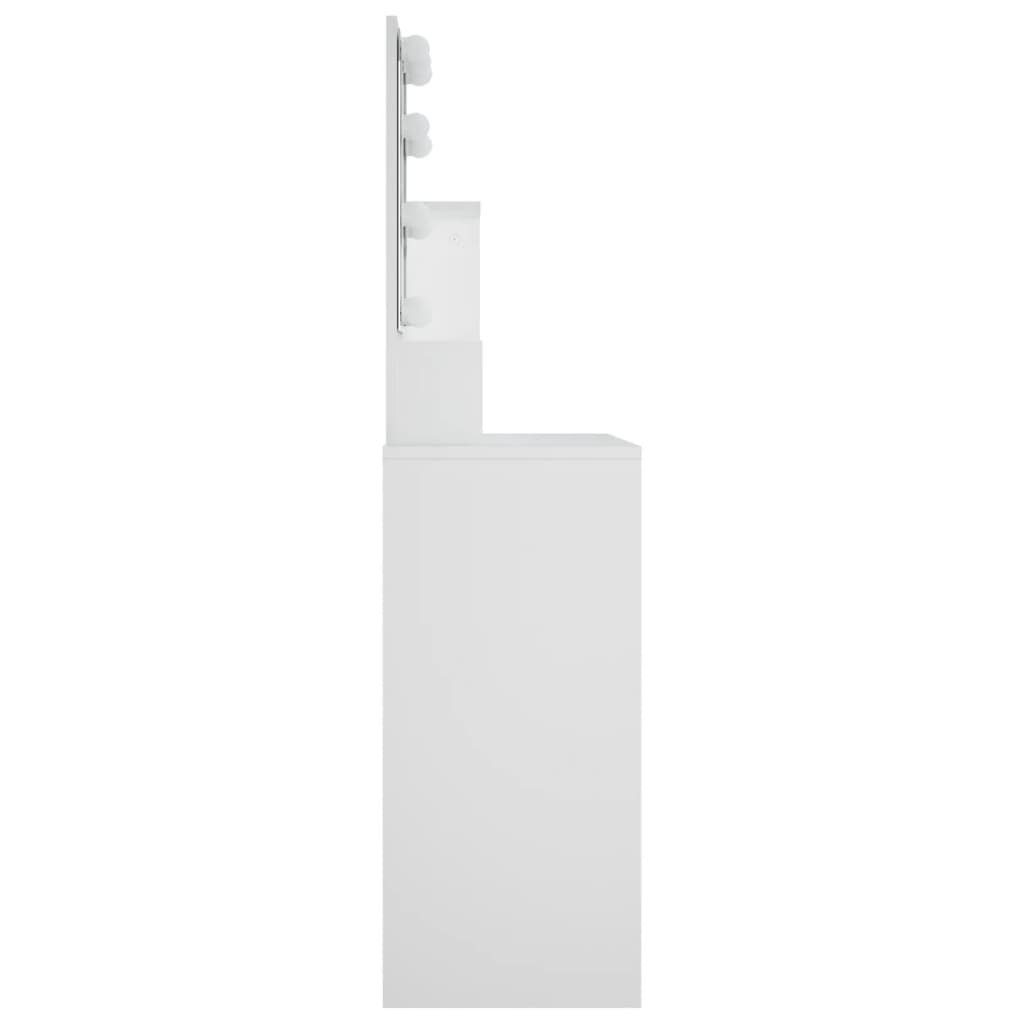 (1-St) LED furnicato cm Weiß mit Schminktisch 86,5x35x136