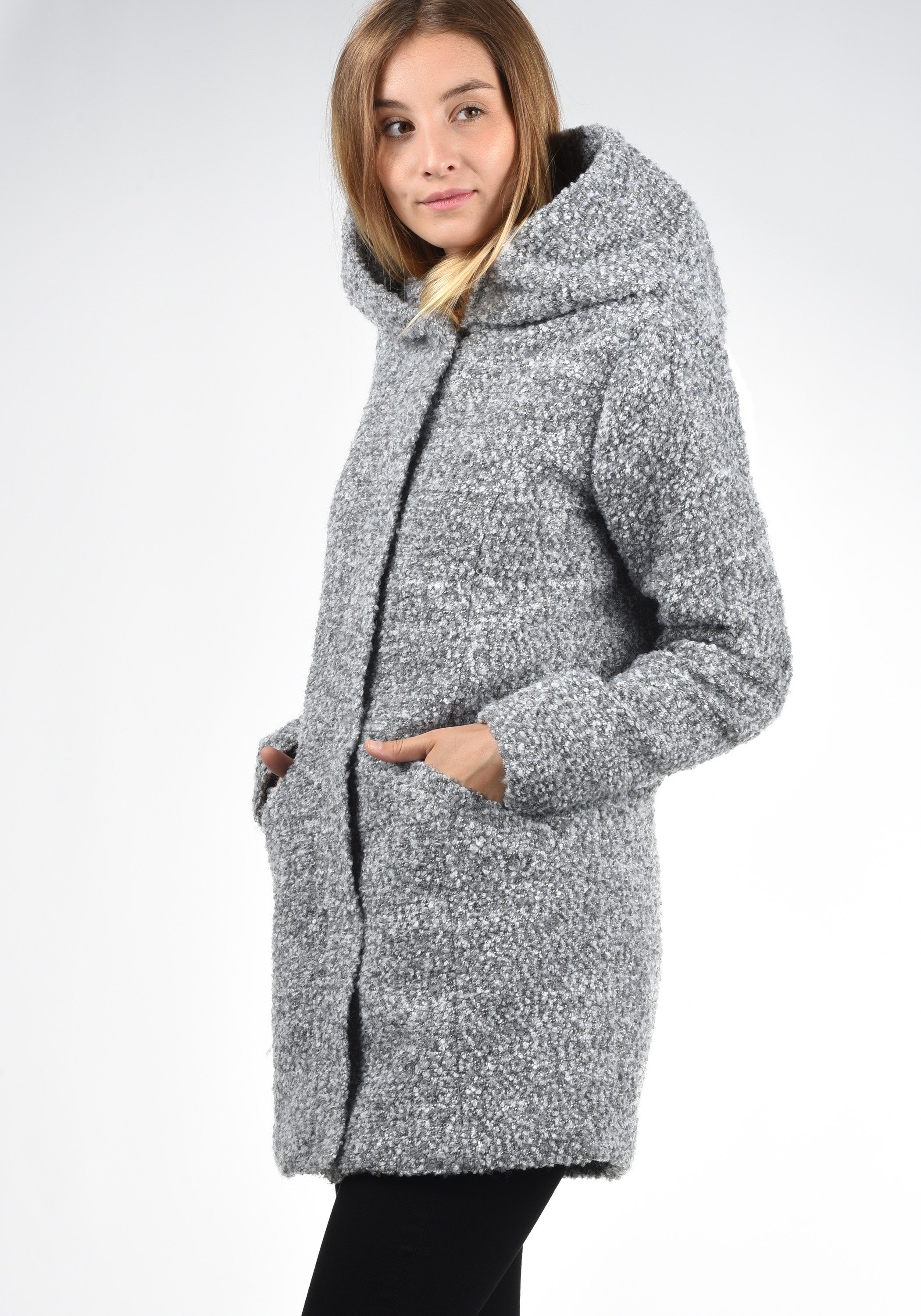 JACQUELINE de YONG Kurzmantel Birke Mantel aus warmer Boucle-Qualität
