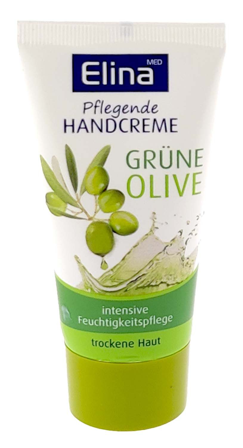 Elina Med Handcreme Elina Olive Handcreme 50ml in Tube Tube, 1-tlg., Handcreme Handpflege Olive Elina Creme trockene Haut