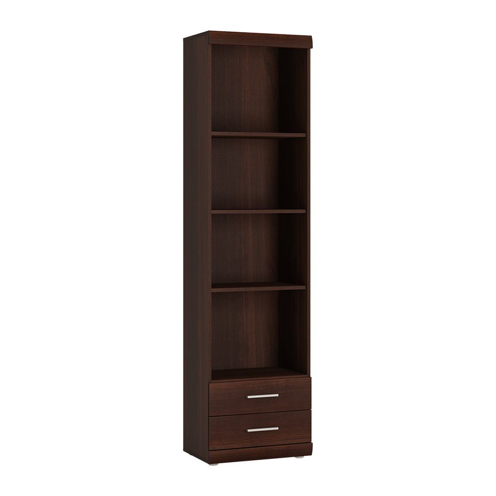 schmal Schrank Lomadox Esszimmer IMPERIA-129, Stauraumschrank Nussbaum Wohnzimmer Regal cm 50